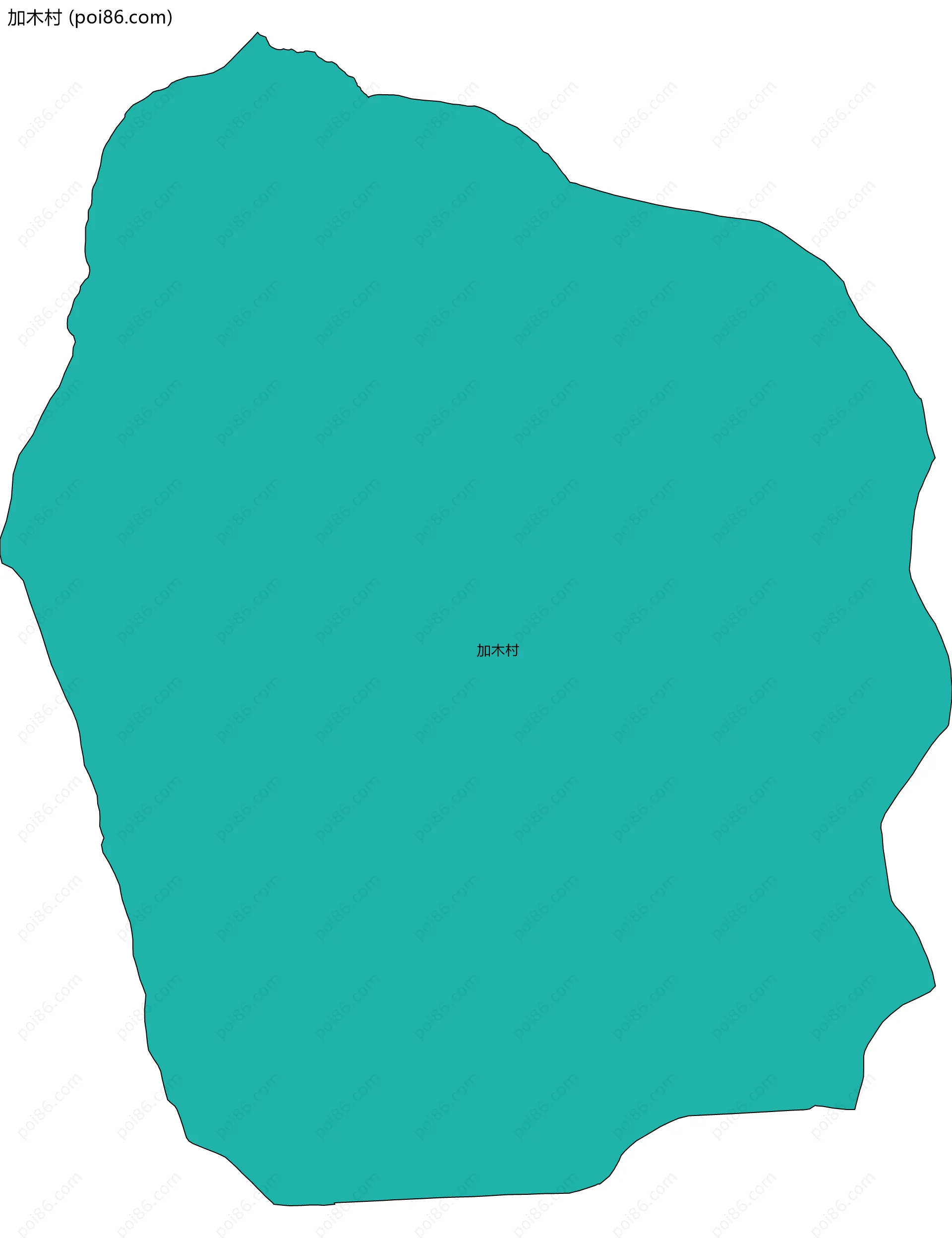 加木村边界地图