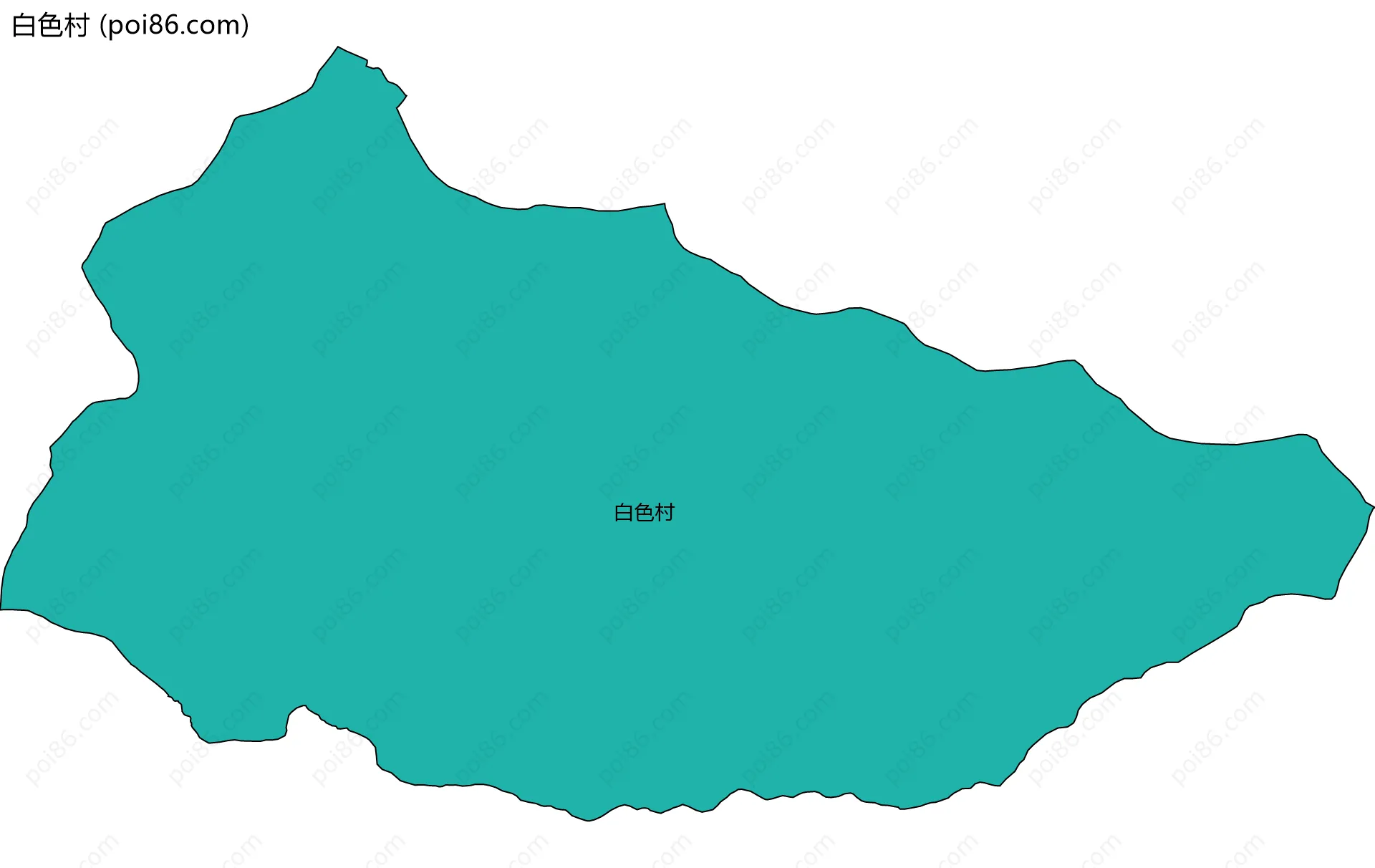白色村边界地图