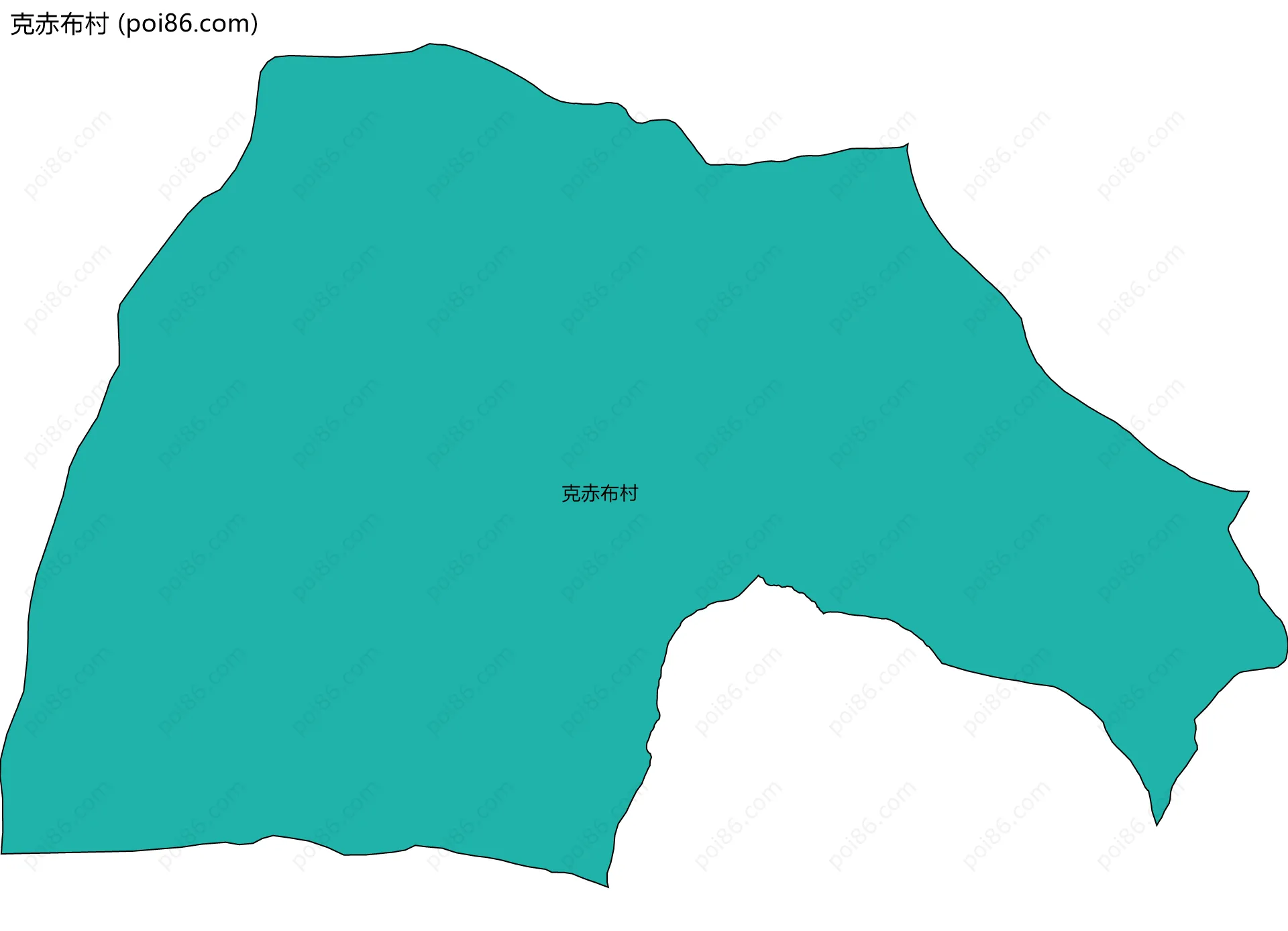 克赤布村边界地图