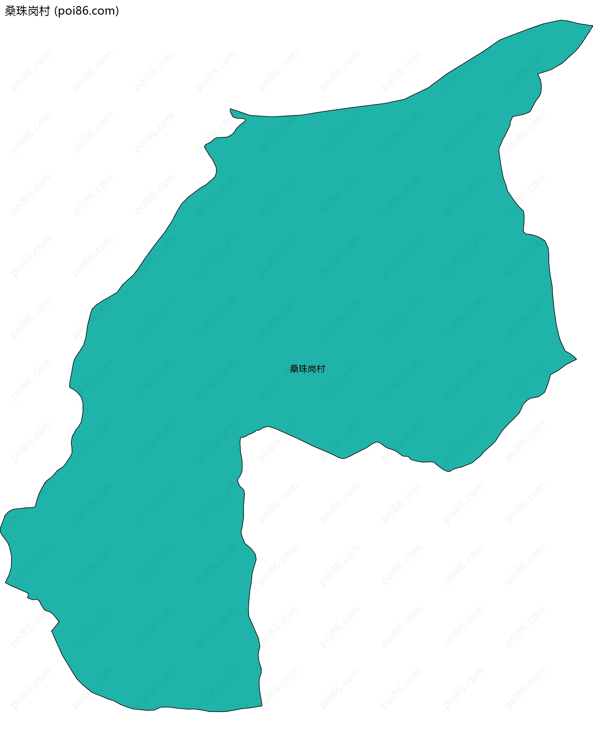 桑珠岗村边界地图