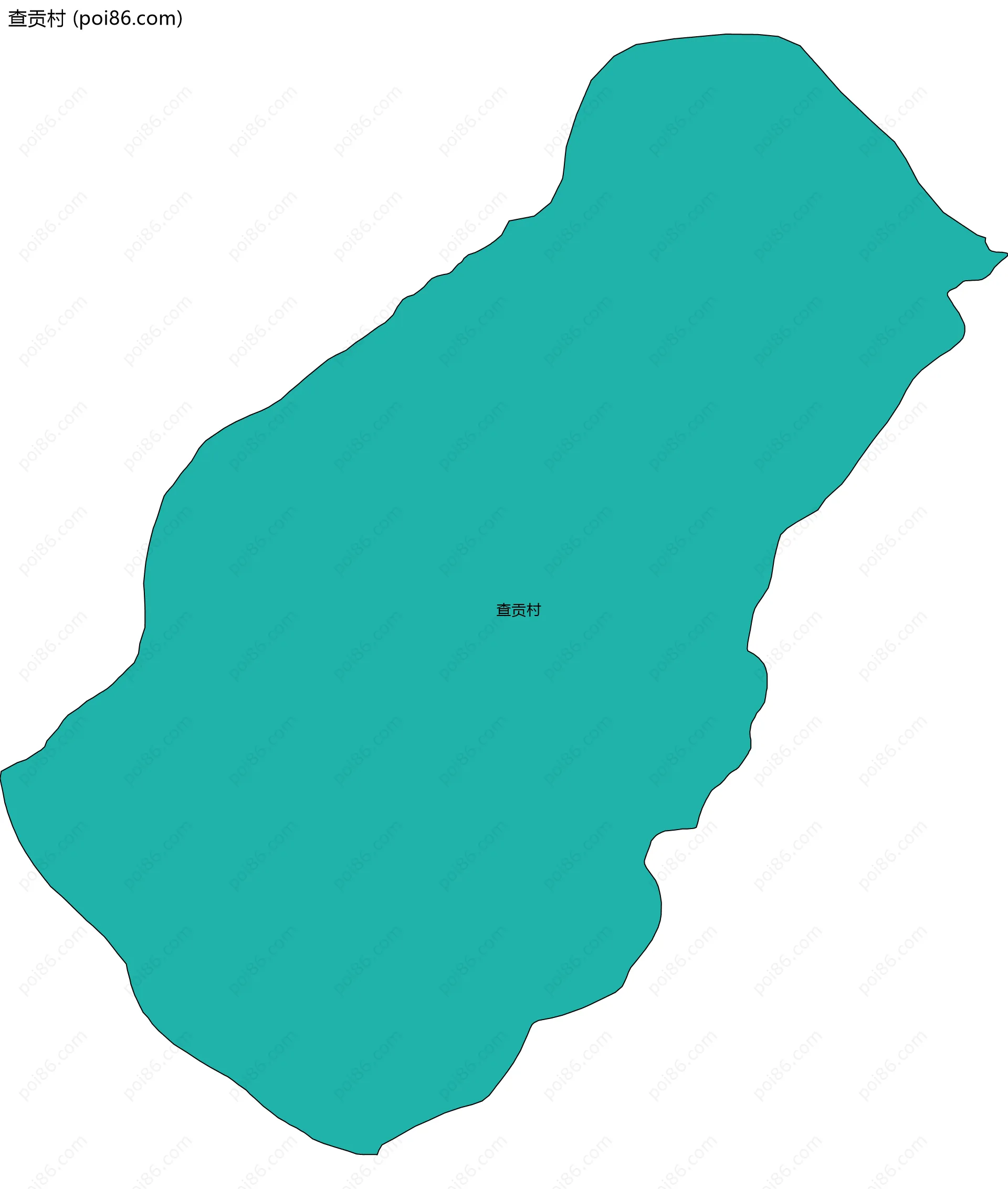 查贡村边界地图