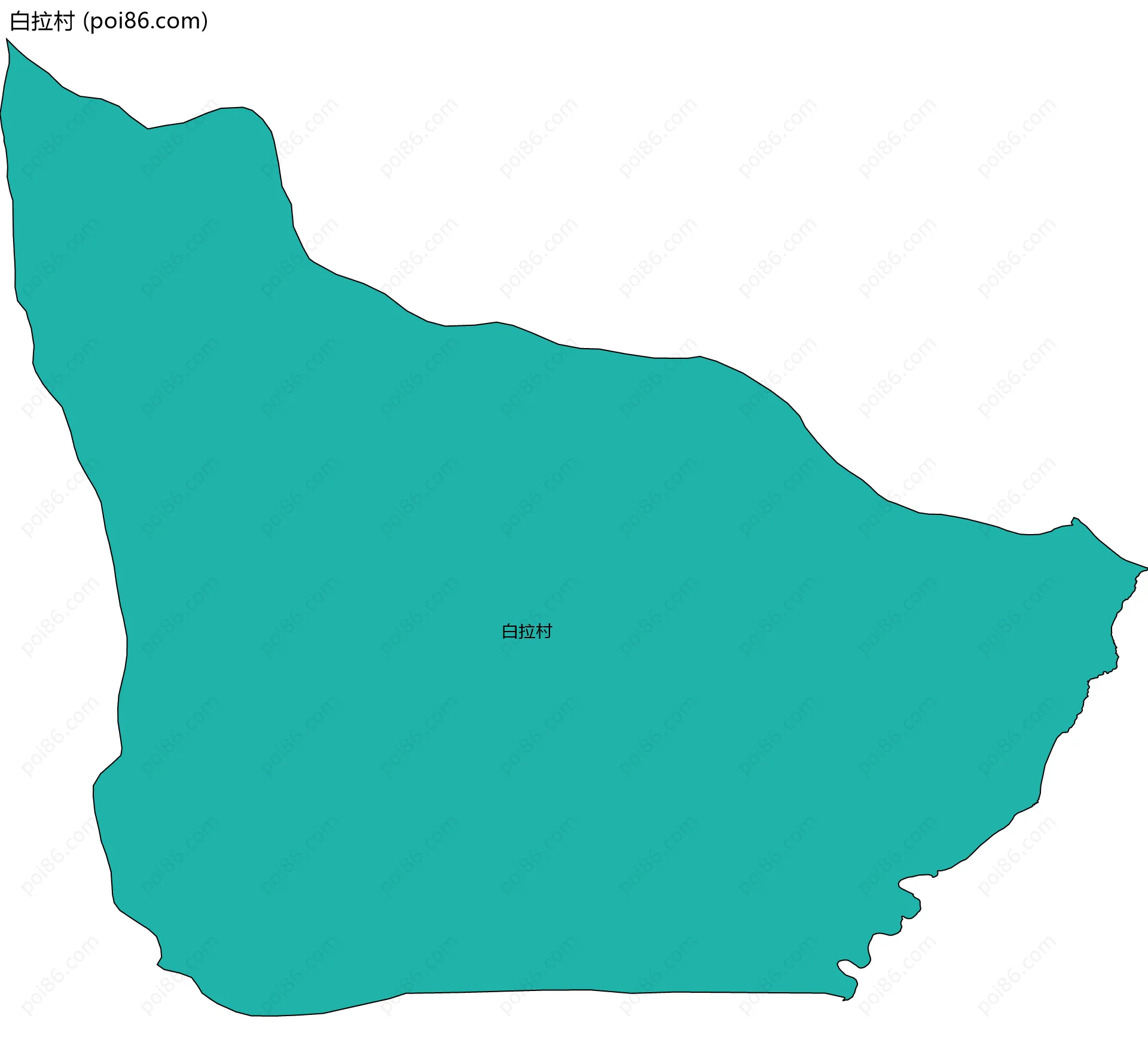 白拉村边界地图
