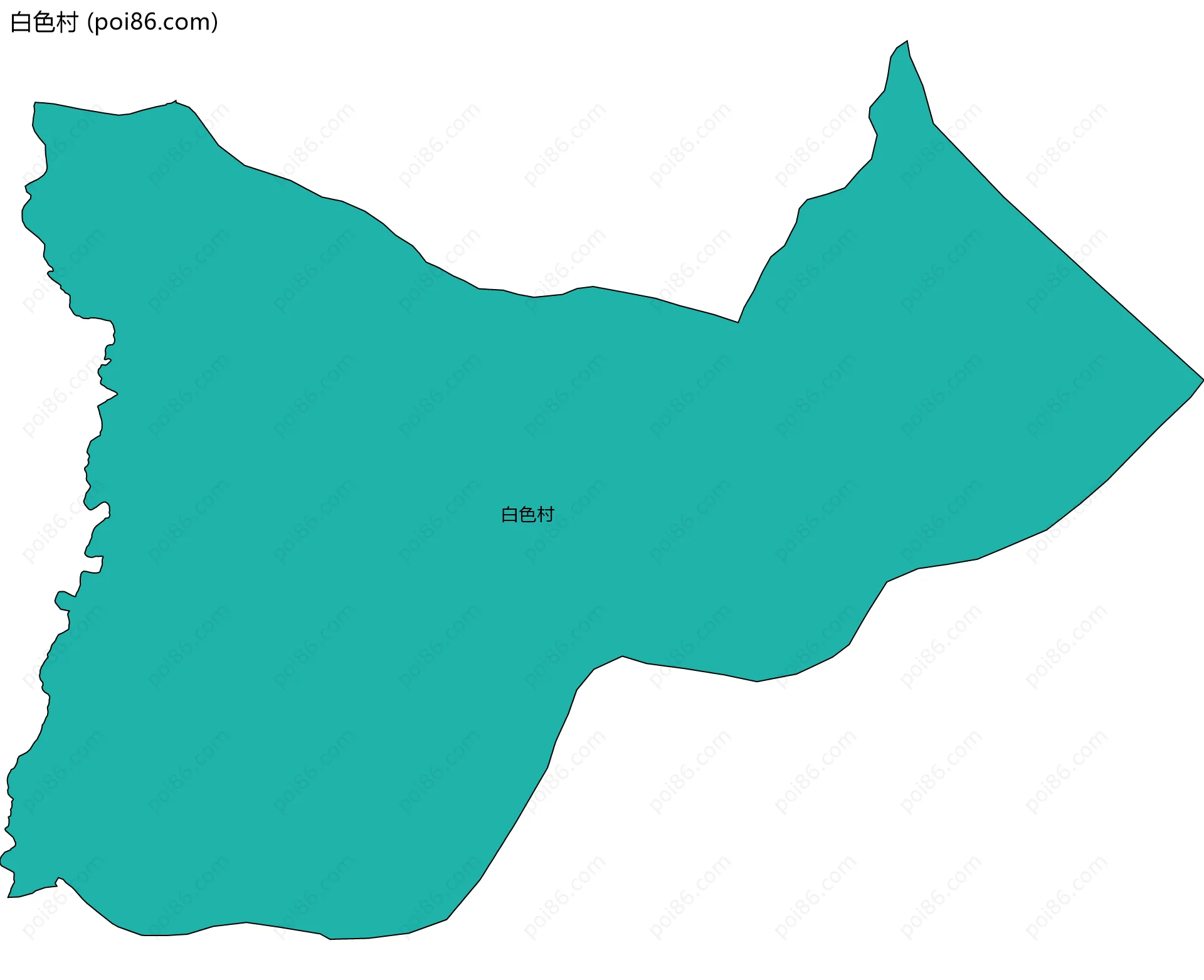 白色村边界地图