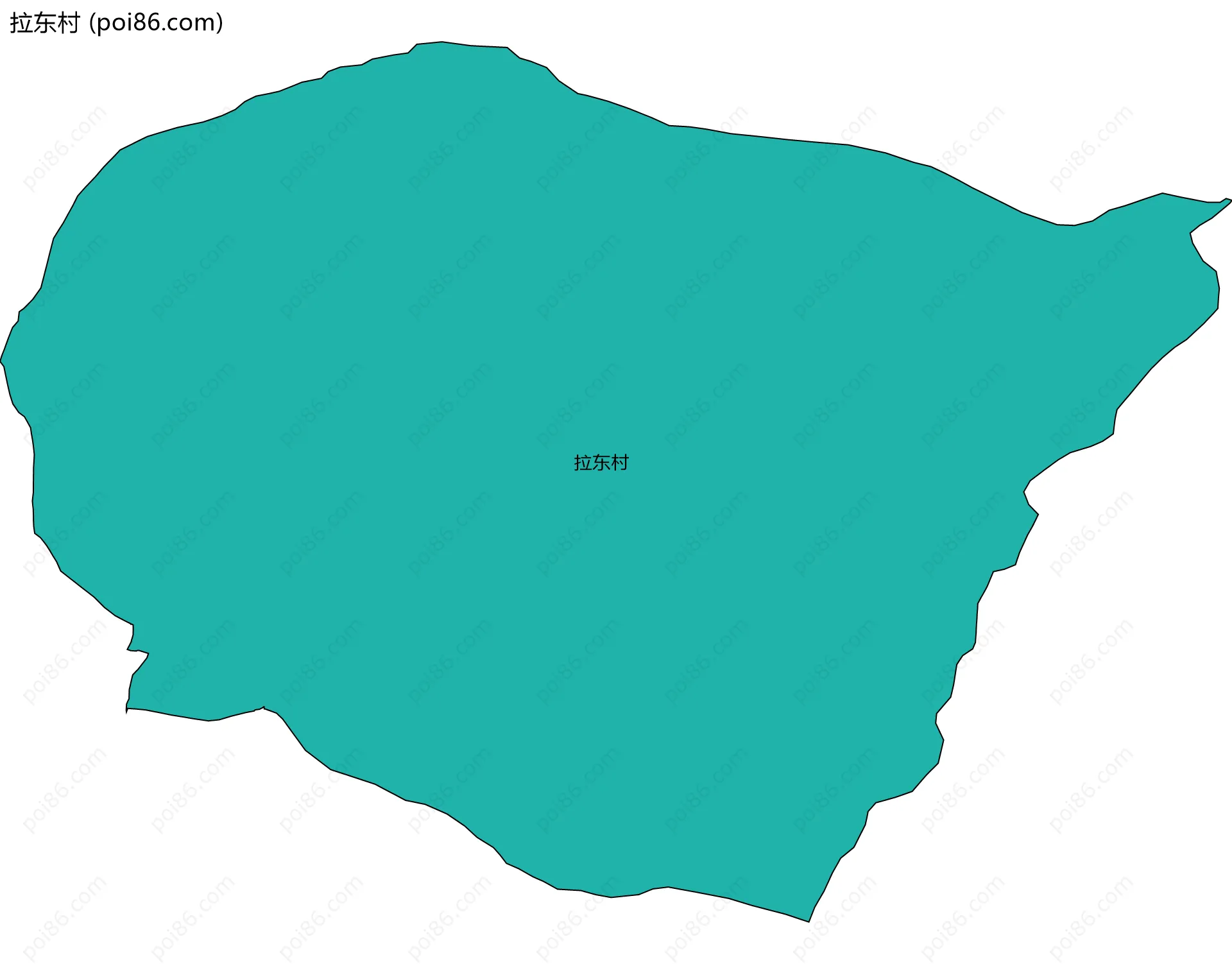 拉东村边界地图