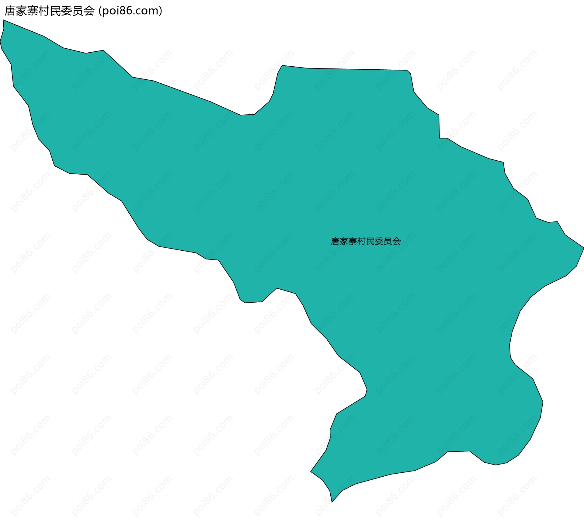 唐家寨村民委员会边界地图