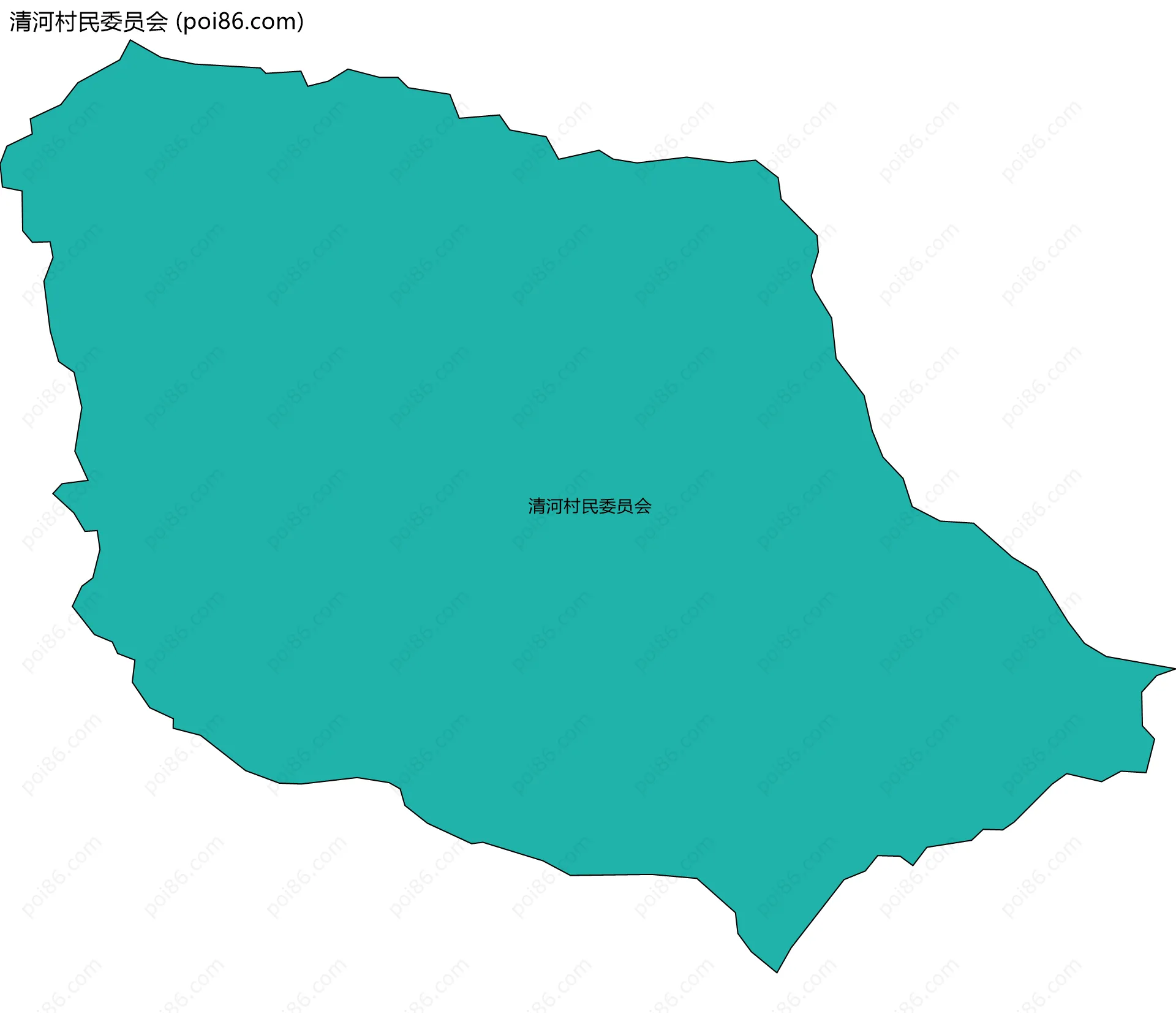 清河村民委员会边界地图