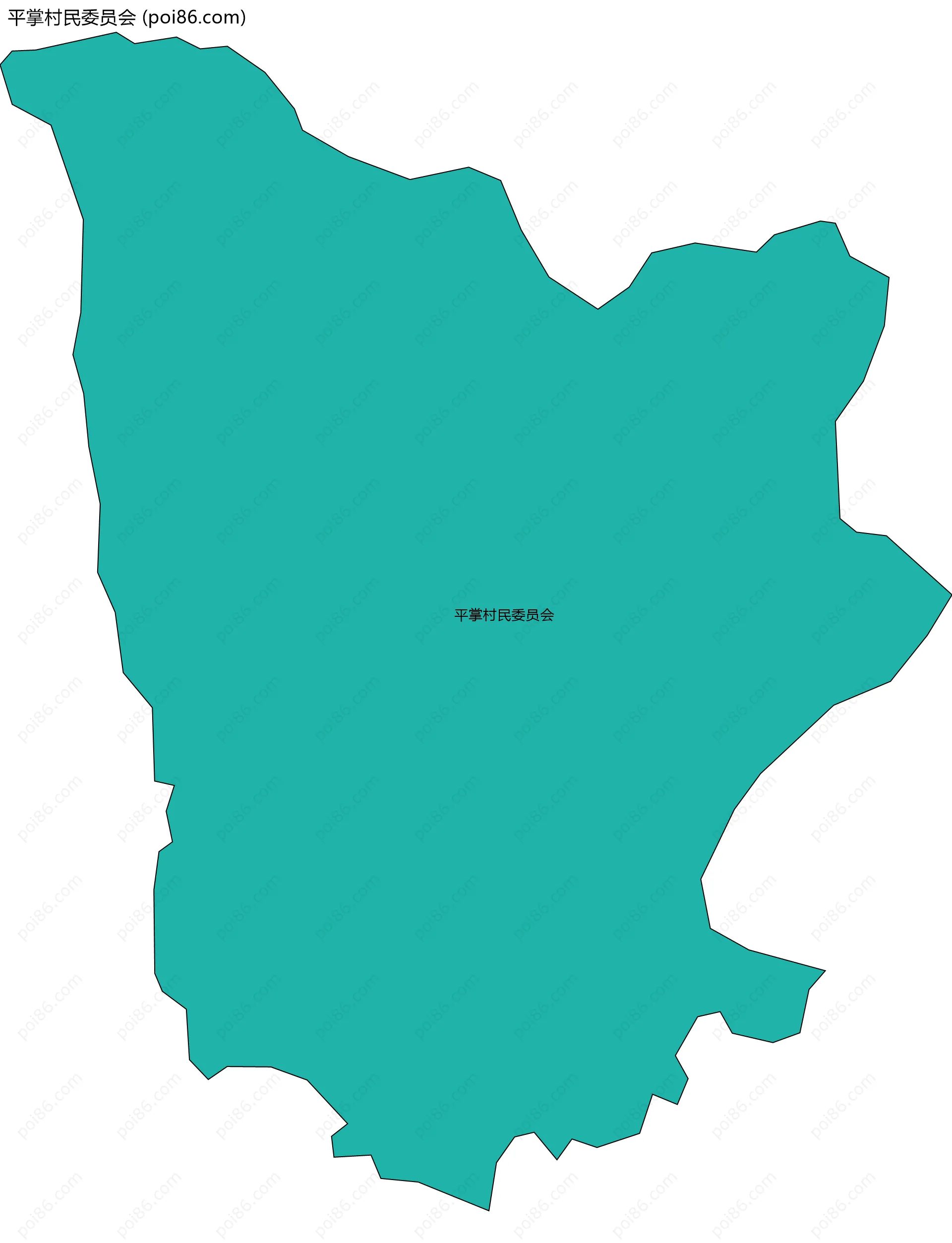 平掌村民委员会边界地图