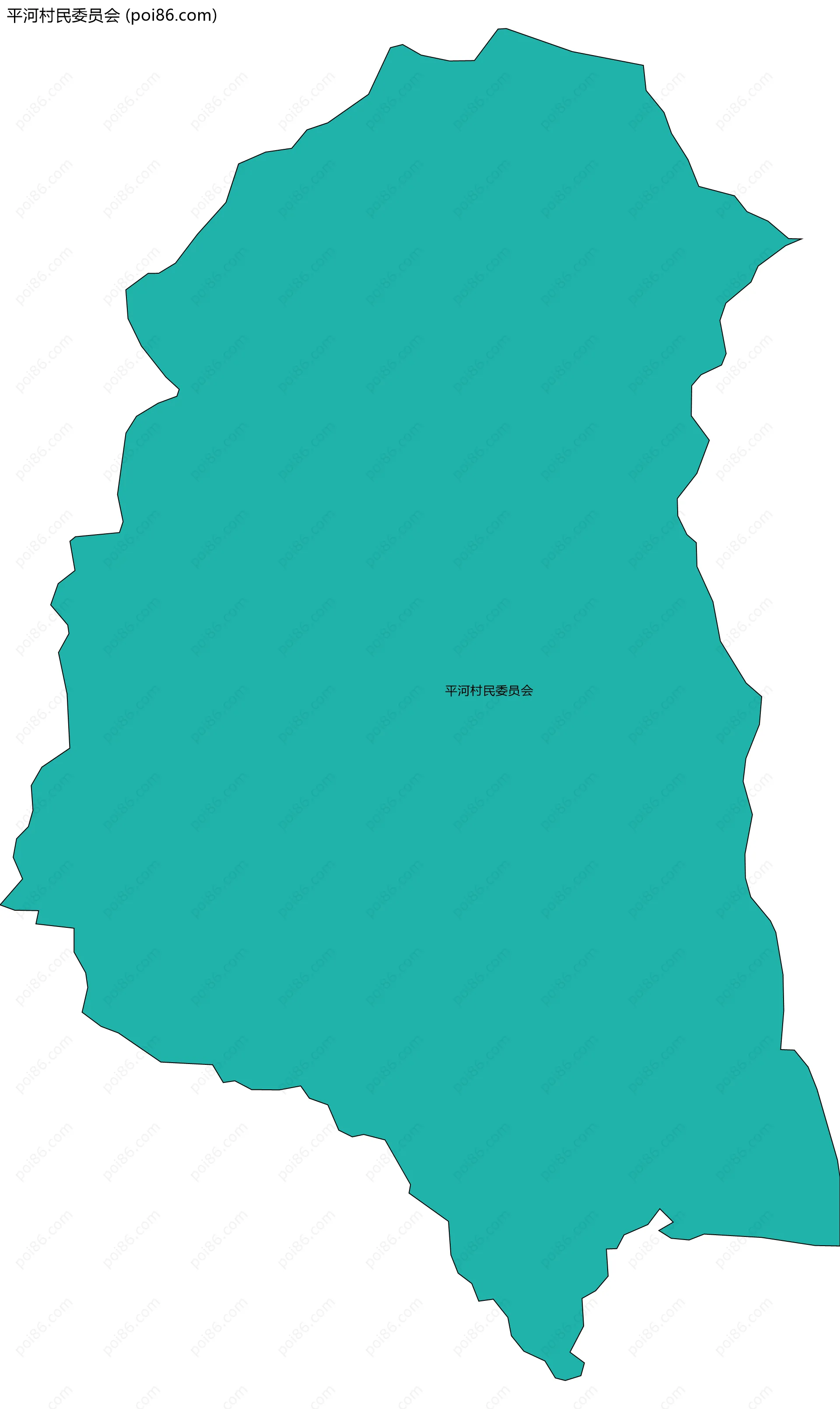 平河村民委员会边界地图