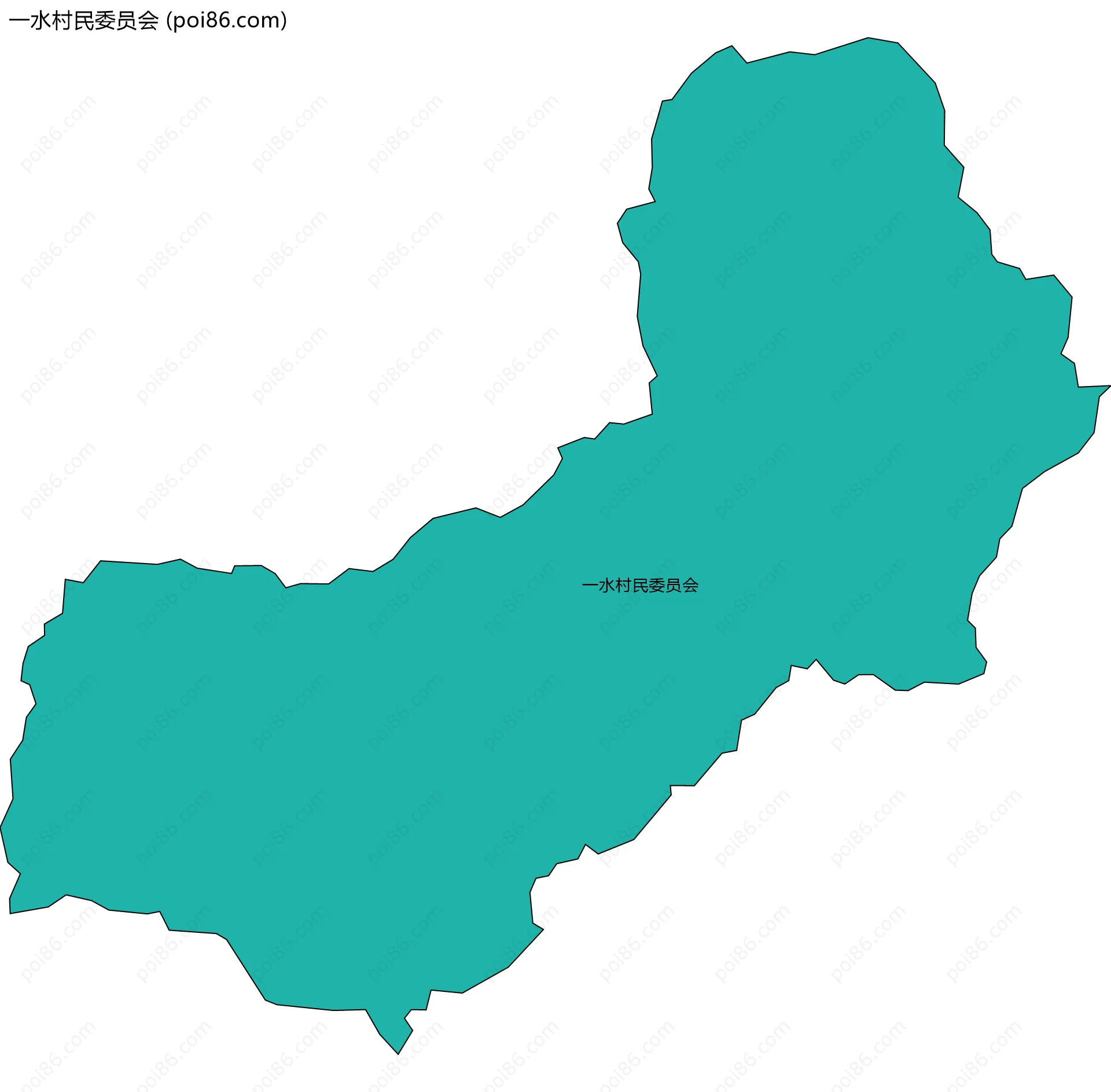 一水村民委员会边界地图