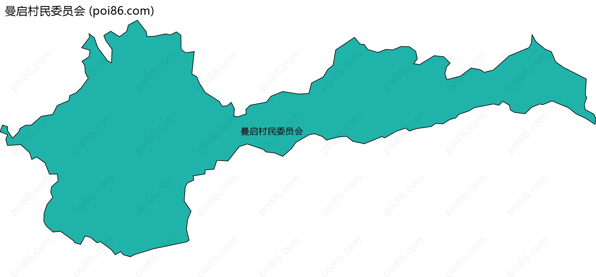 曼启村民委员会边界地图