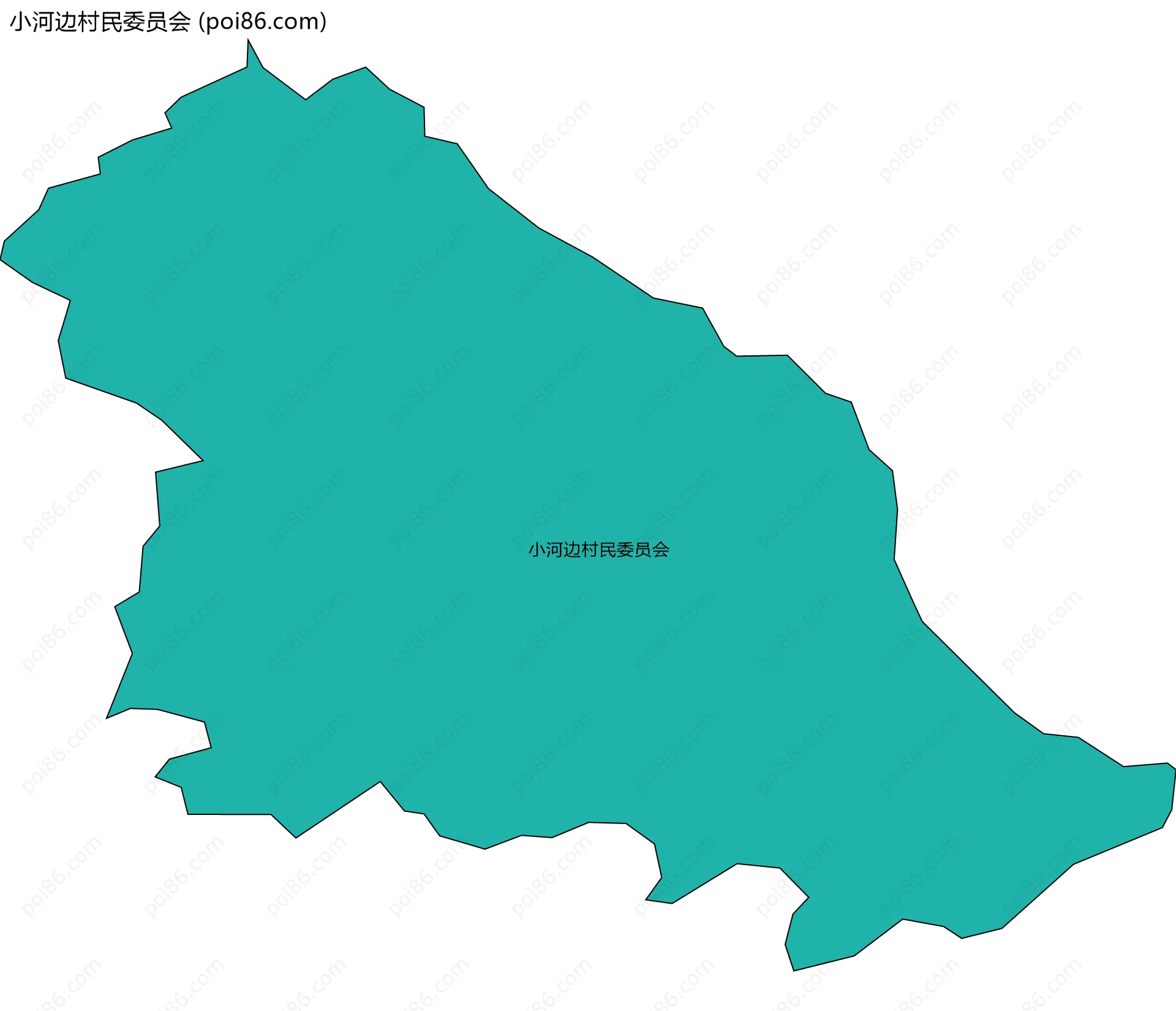 小河边村民委员会边界地图