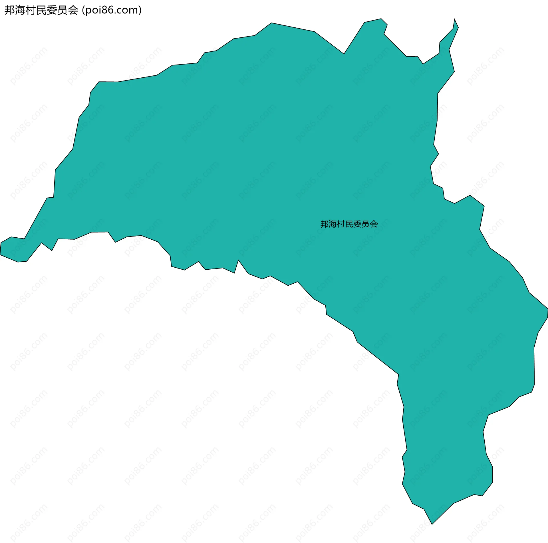 邦海村民委员会边界地图