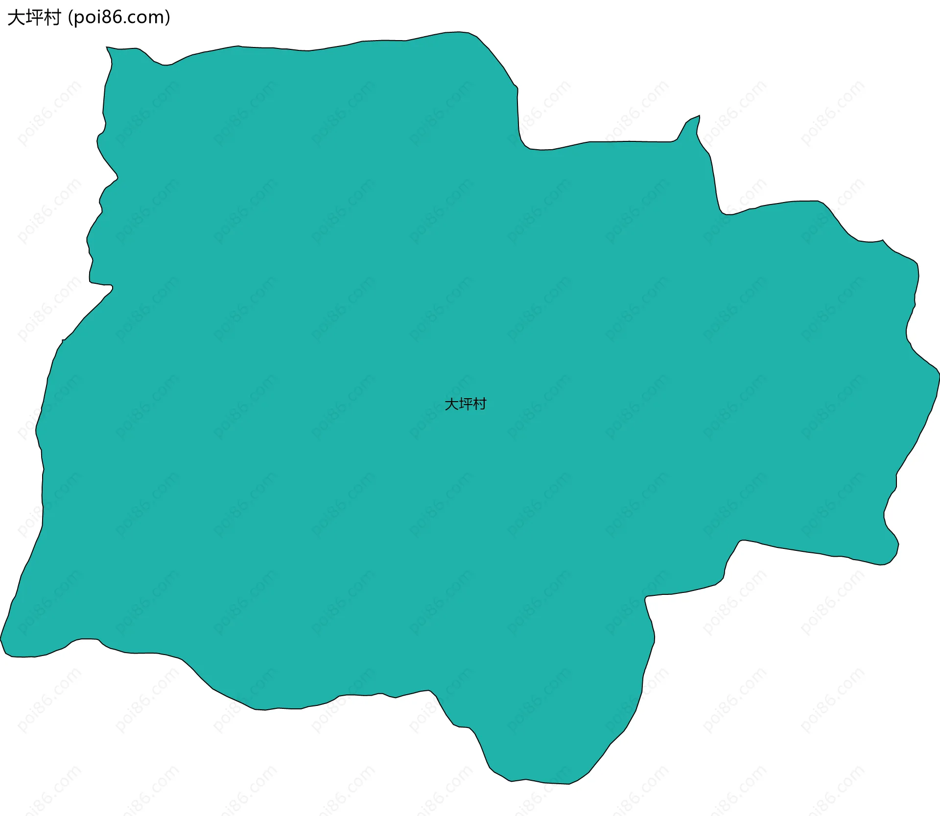 大坪村边界地图