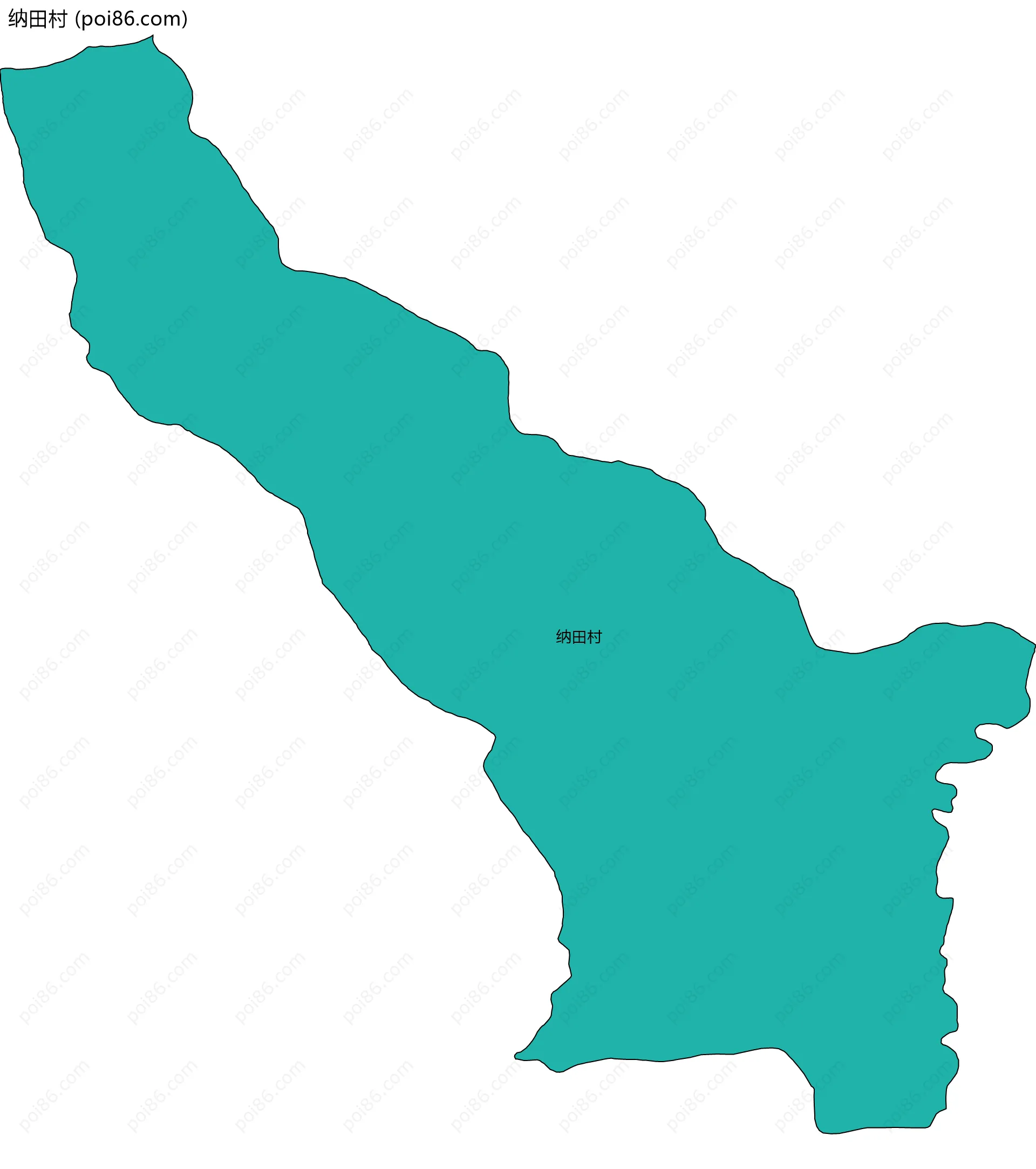 纳田村边界地图