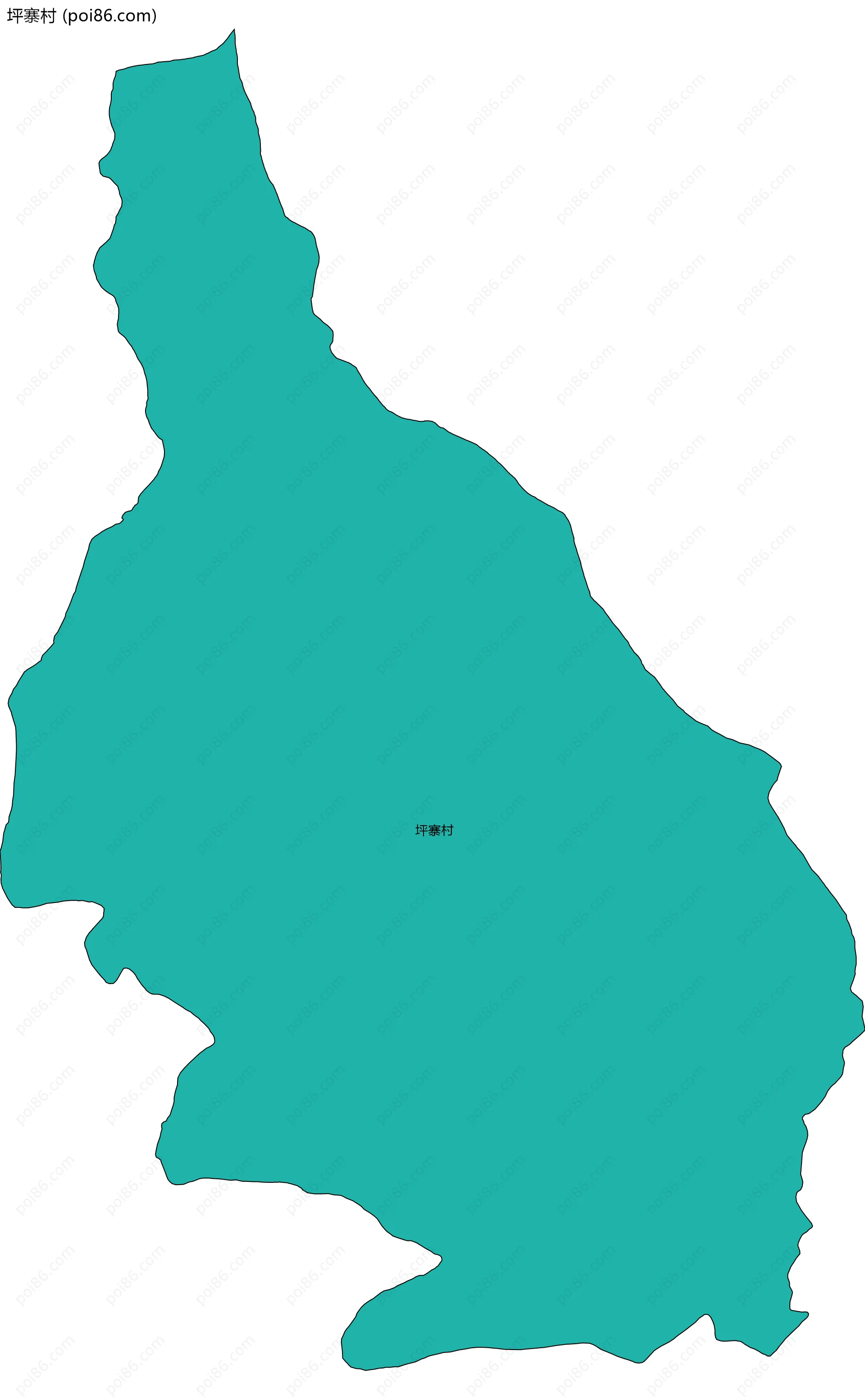 坪寨村边界地图