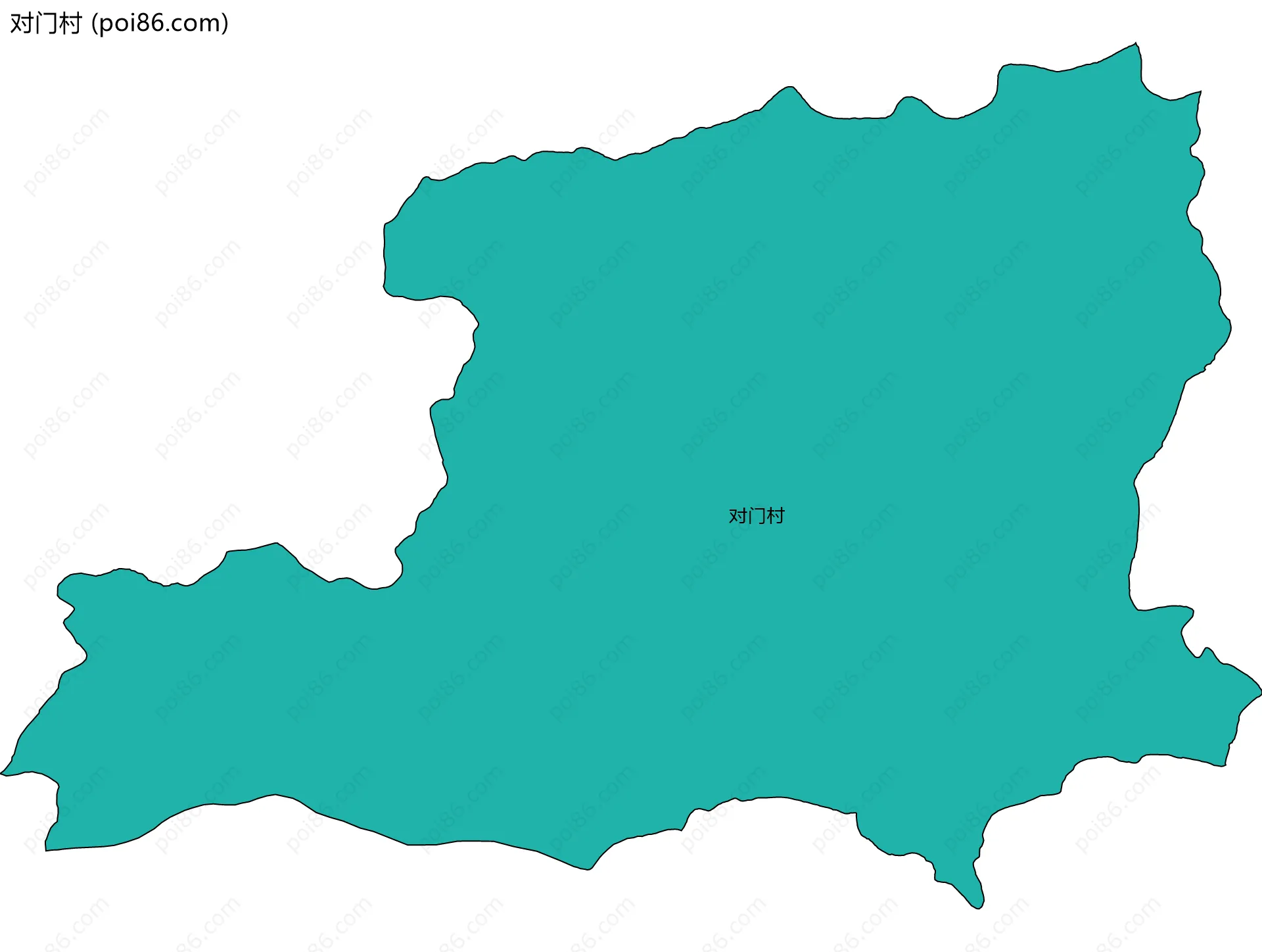 对门村边界地图