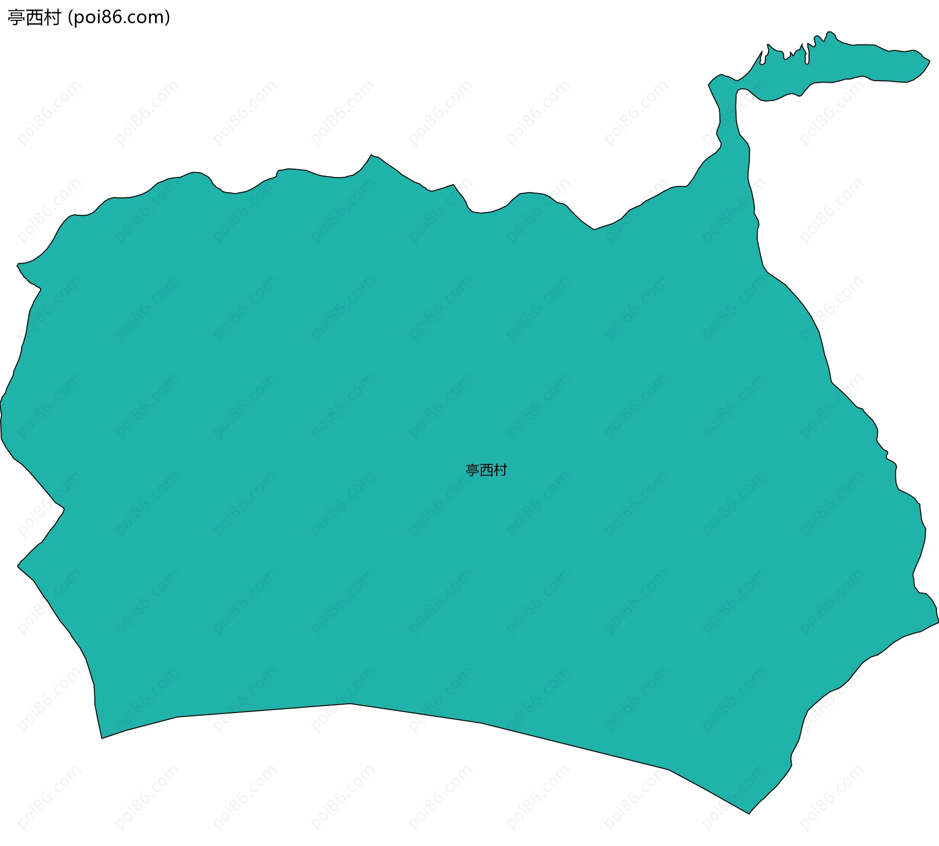 亭西村边界地图