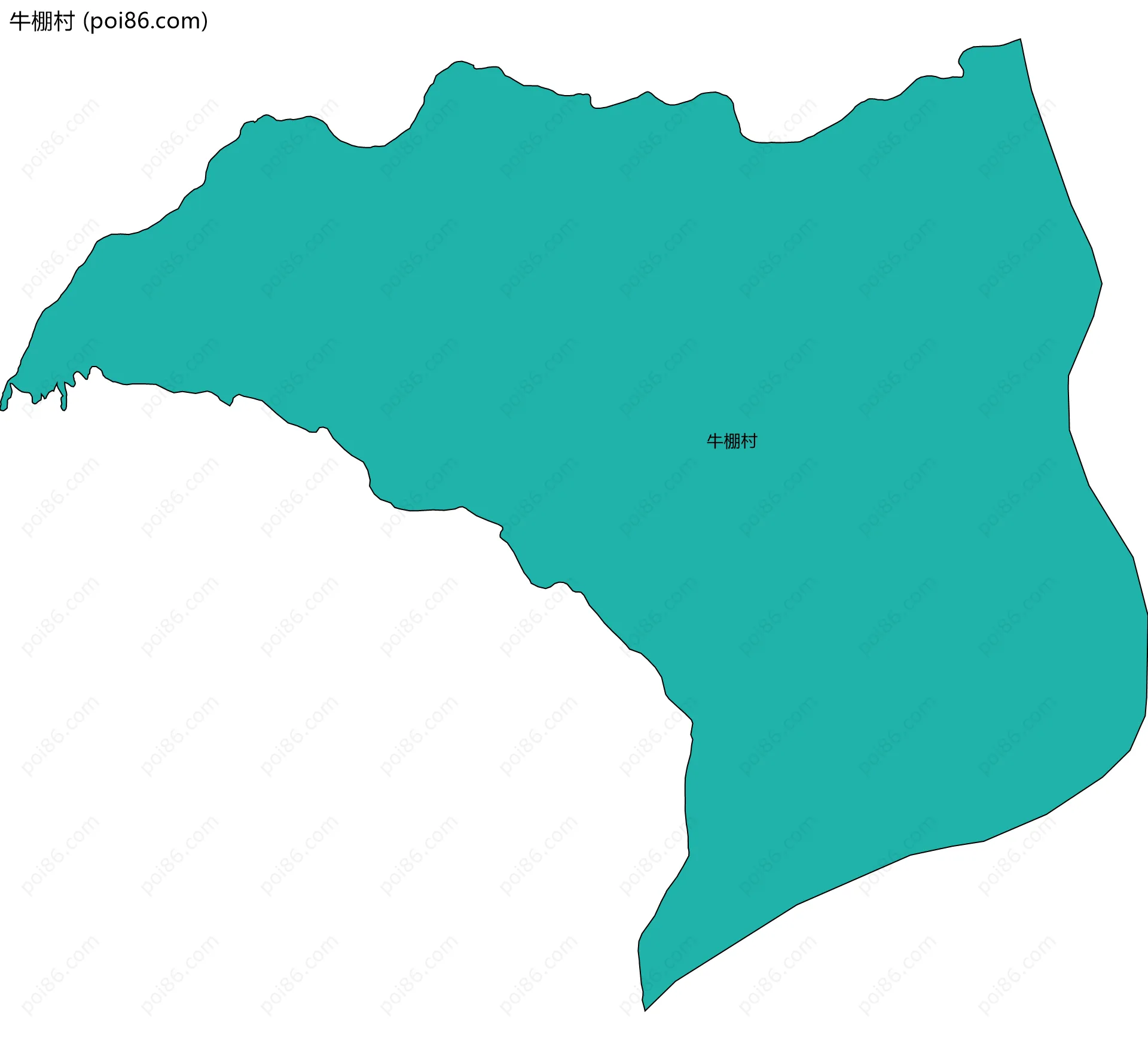 牛棚村边界地图