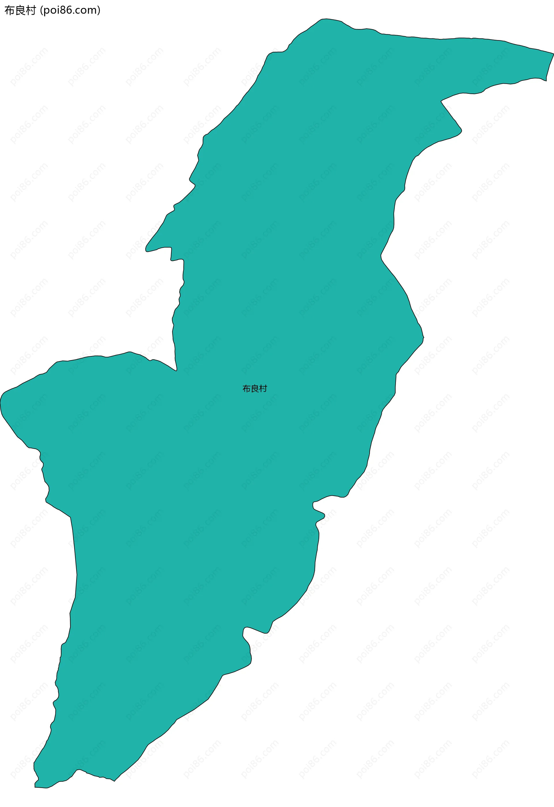 布良村边界地图