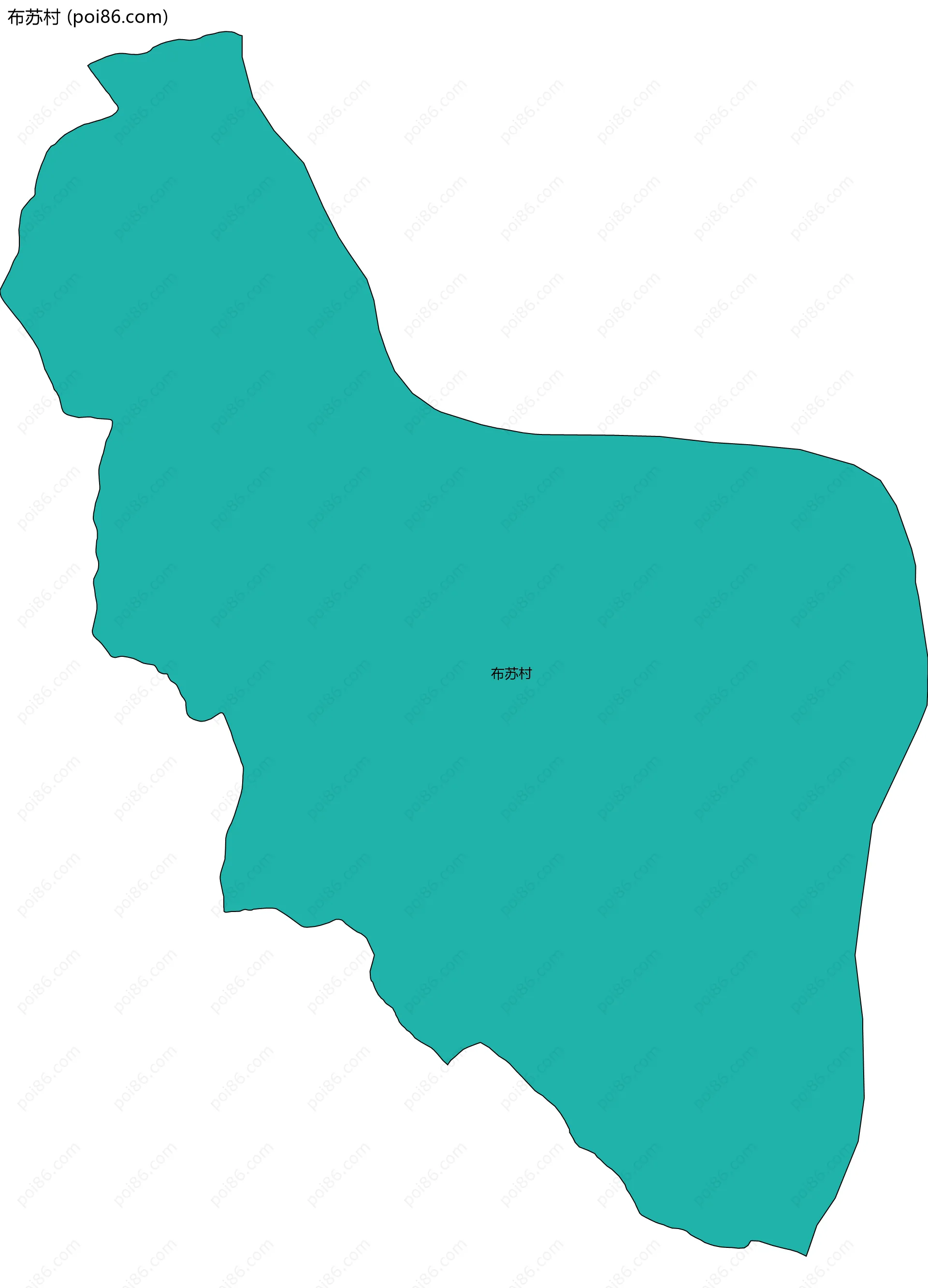 布苏村边界地图