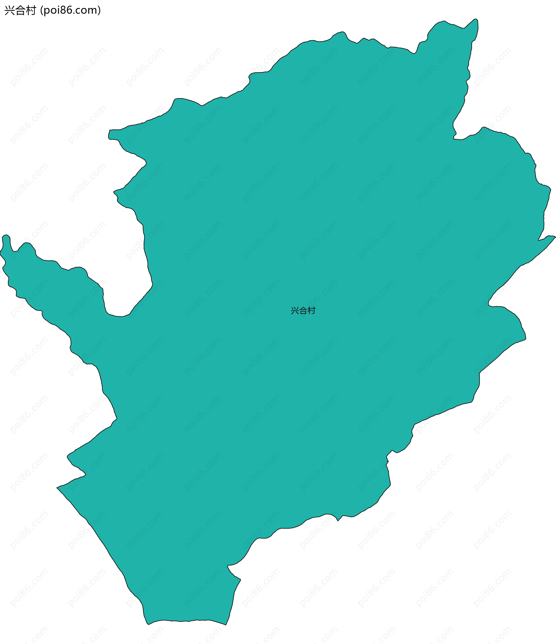 兴合村边界地图