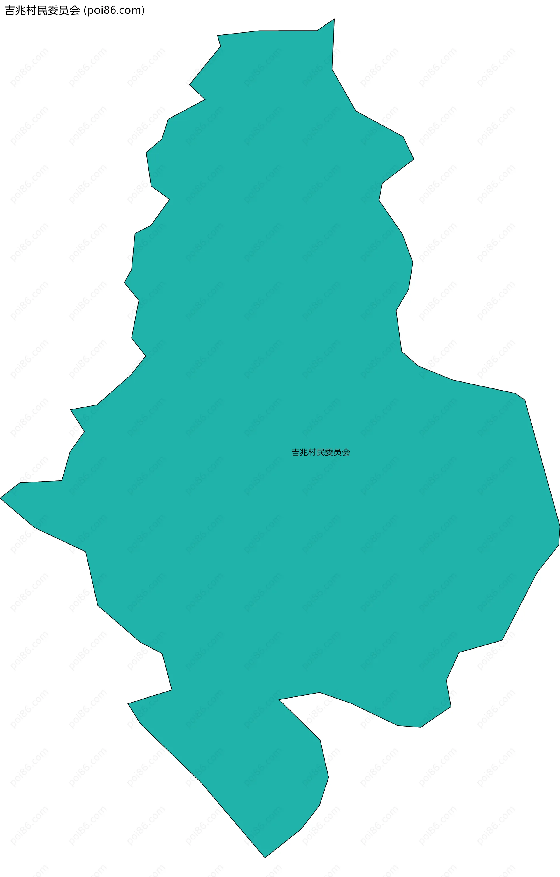 吉兆村民委员会边界地图