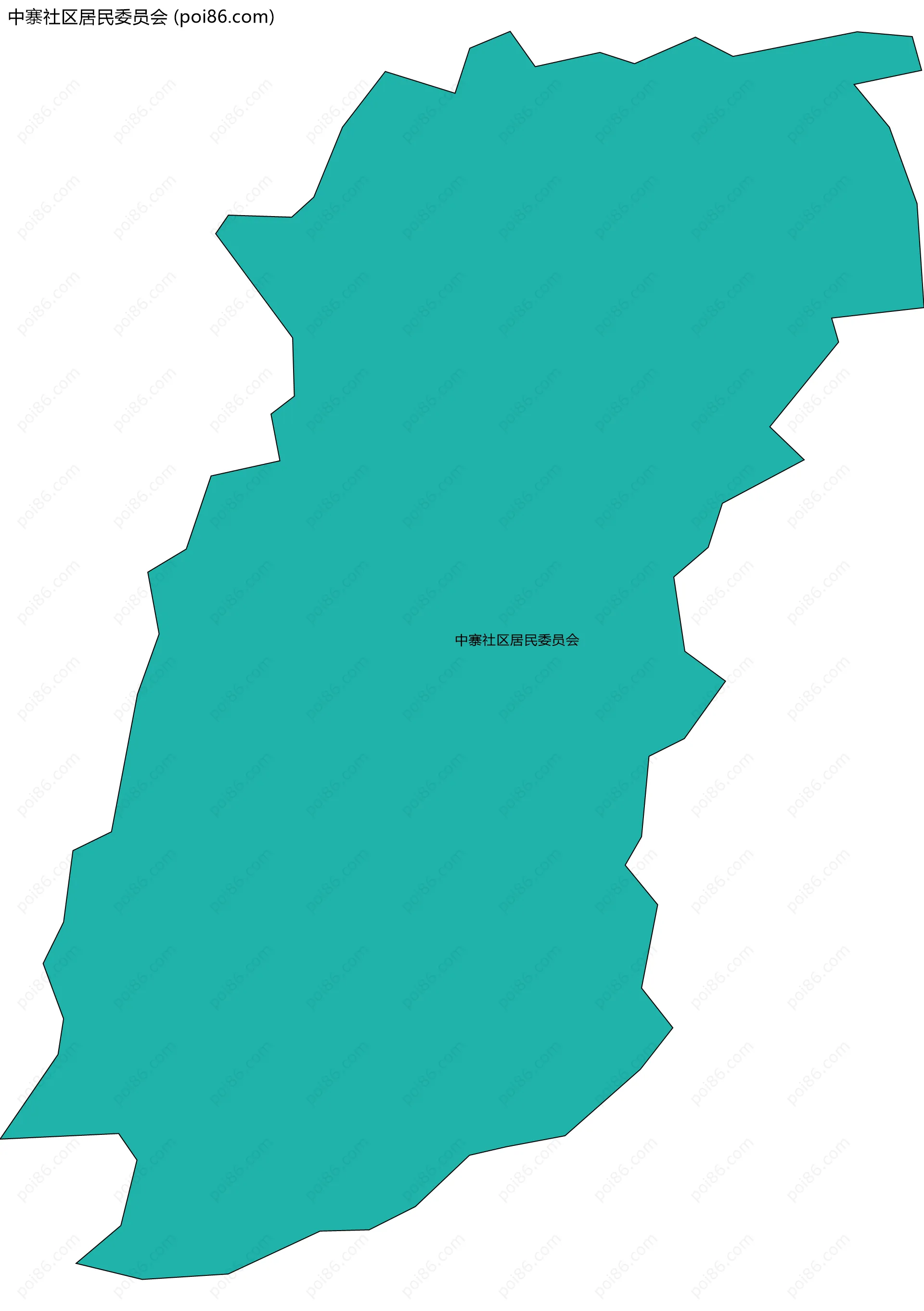 中寨社区居民委员会边界地图