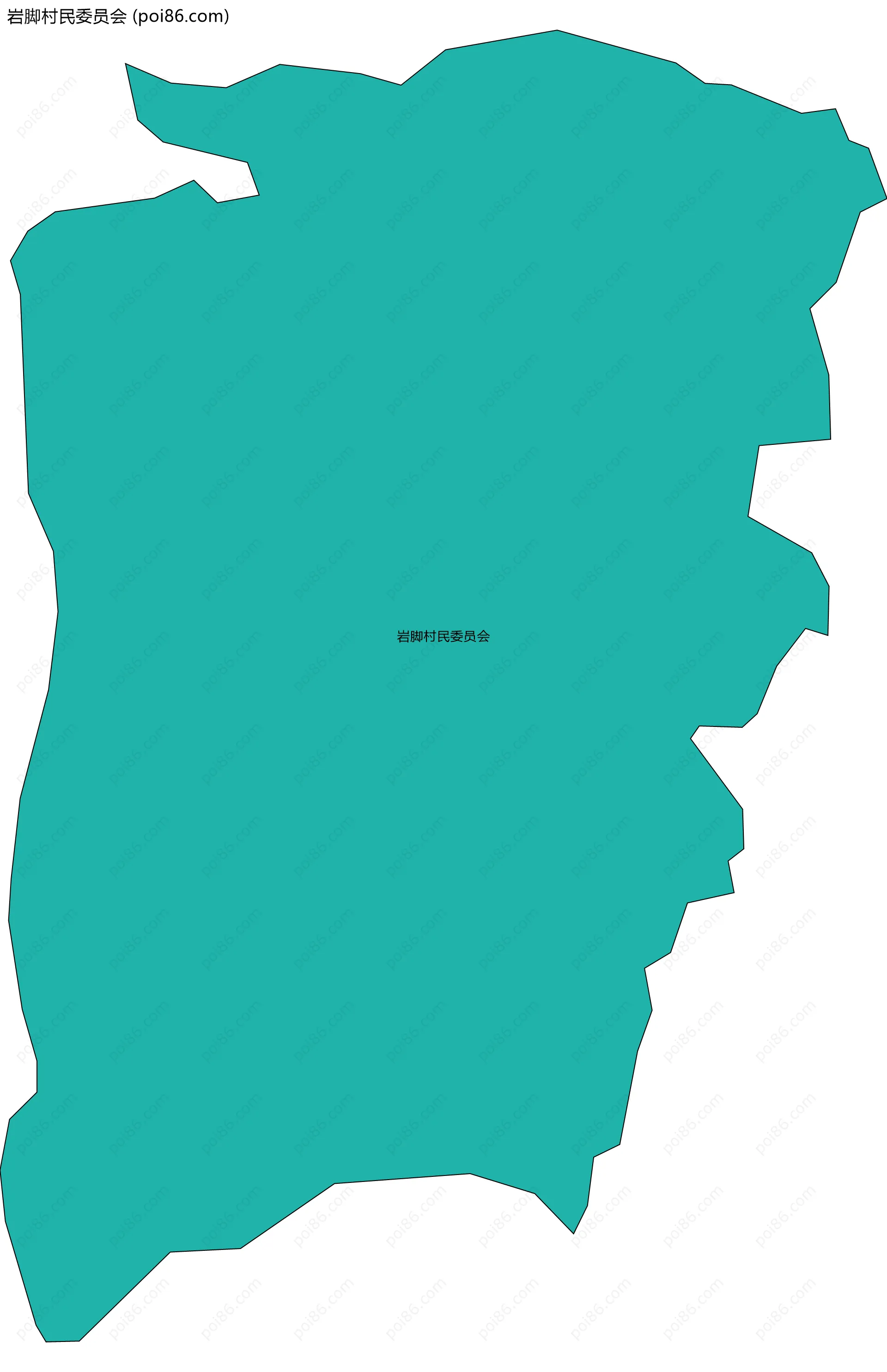 岩脚村民委员会边界地图