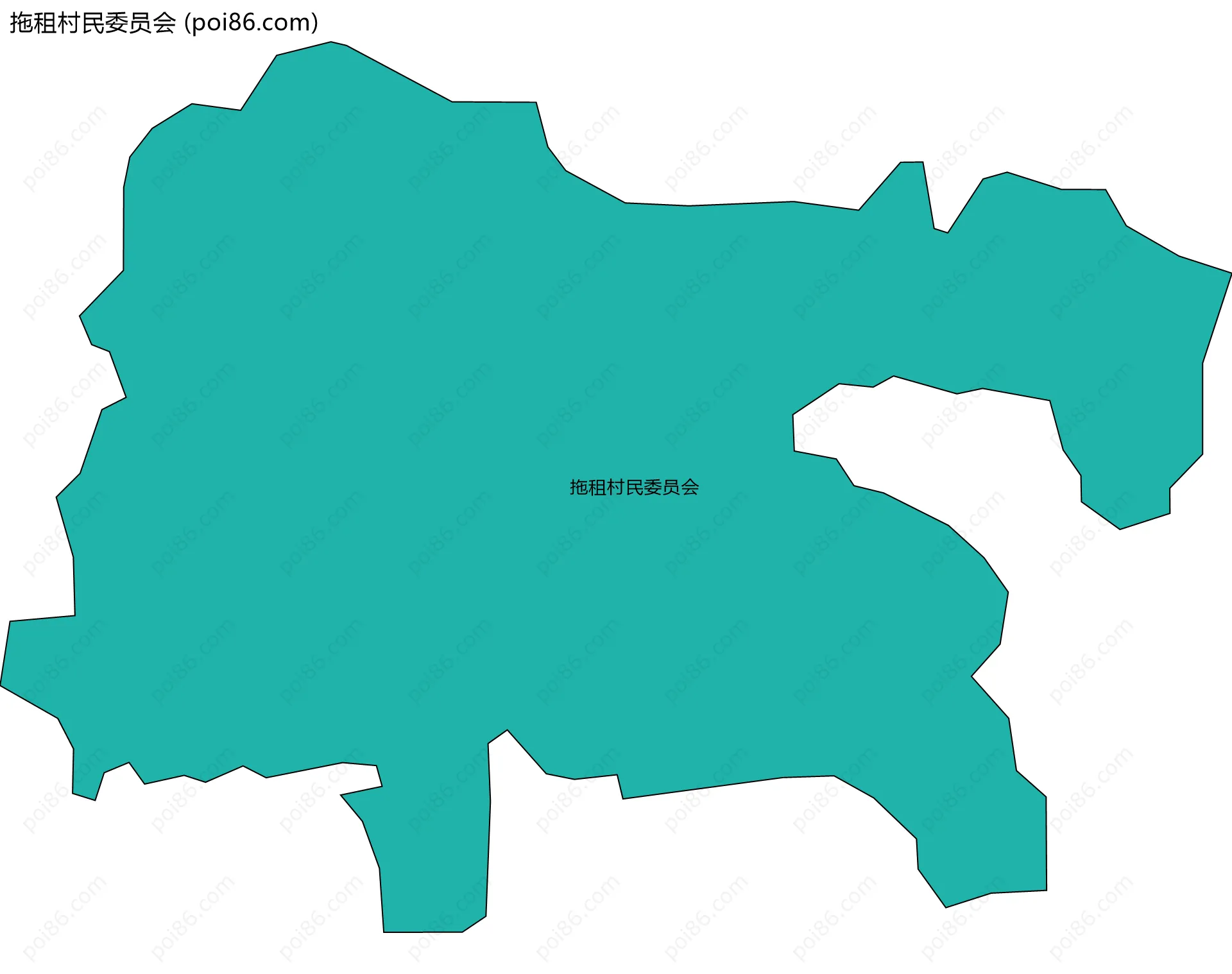 拖租村民委员会边界地图
