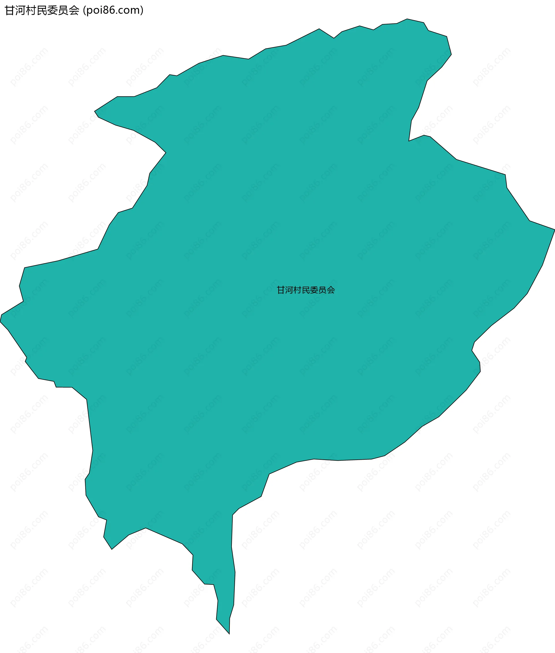 甘河村民委员会边界地图