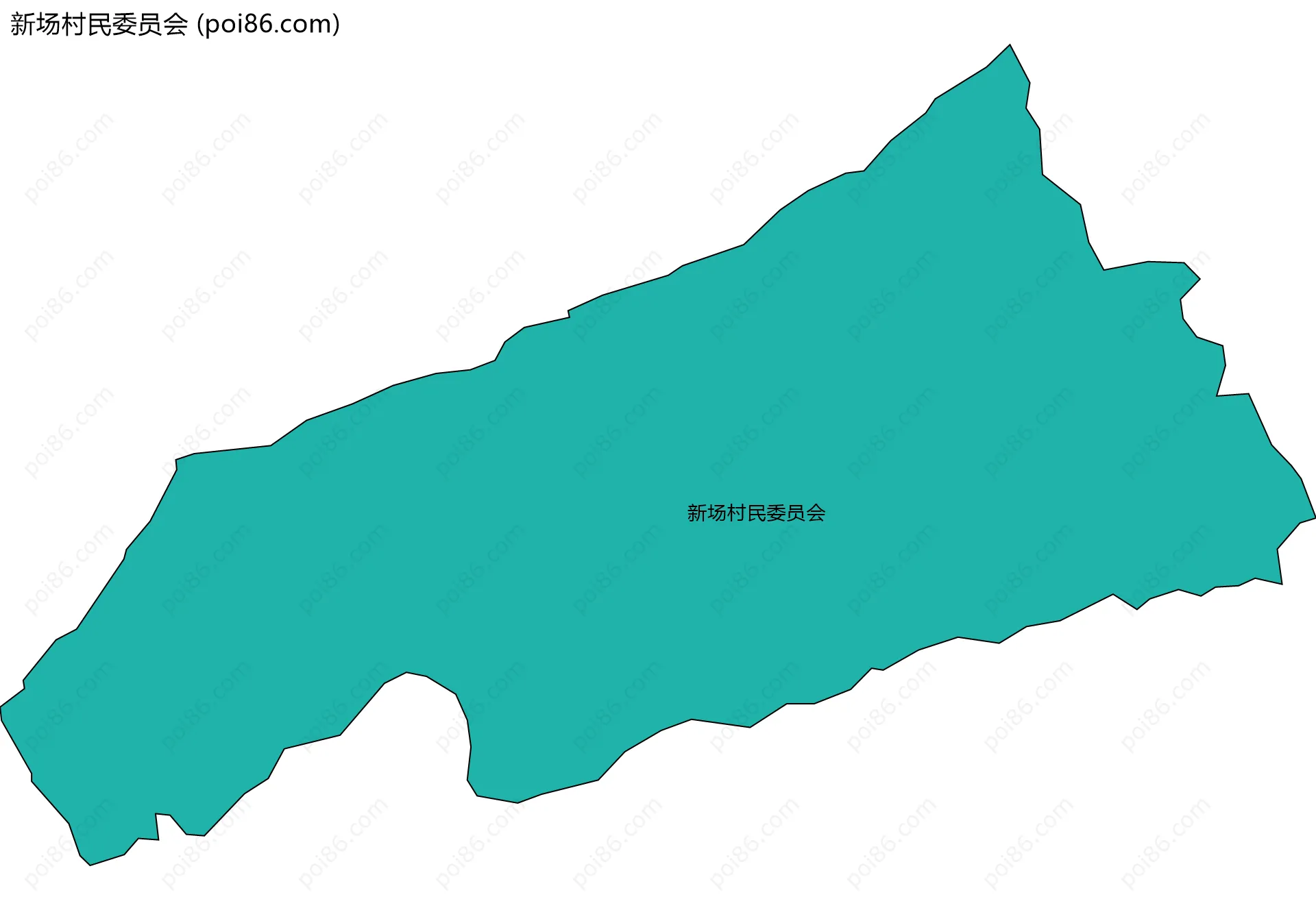 新场村民委员会边界地图