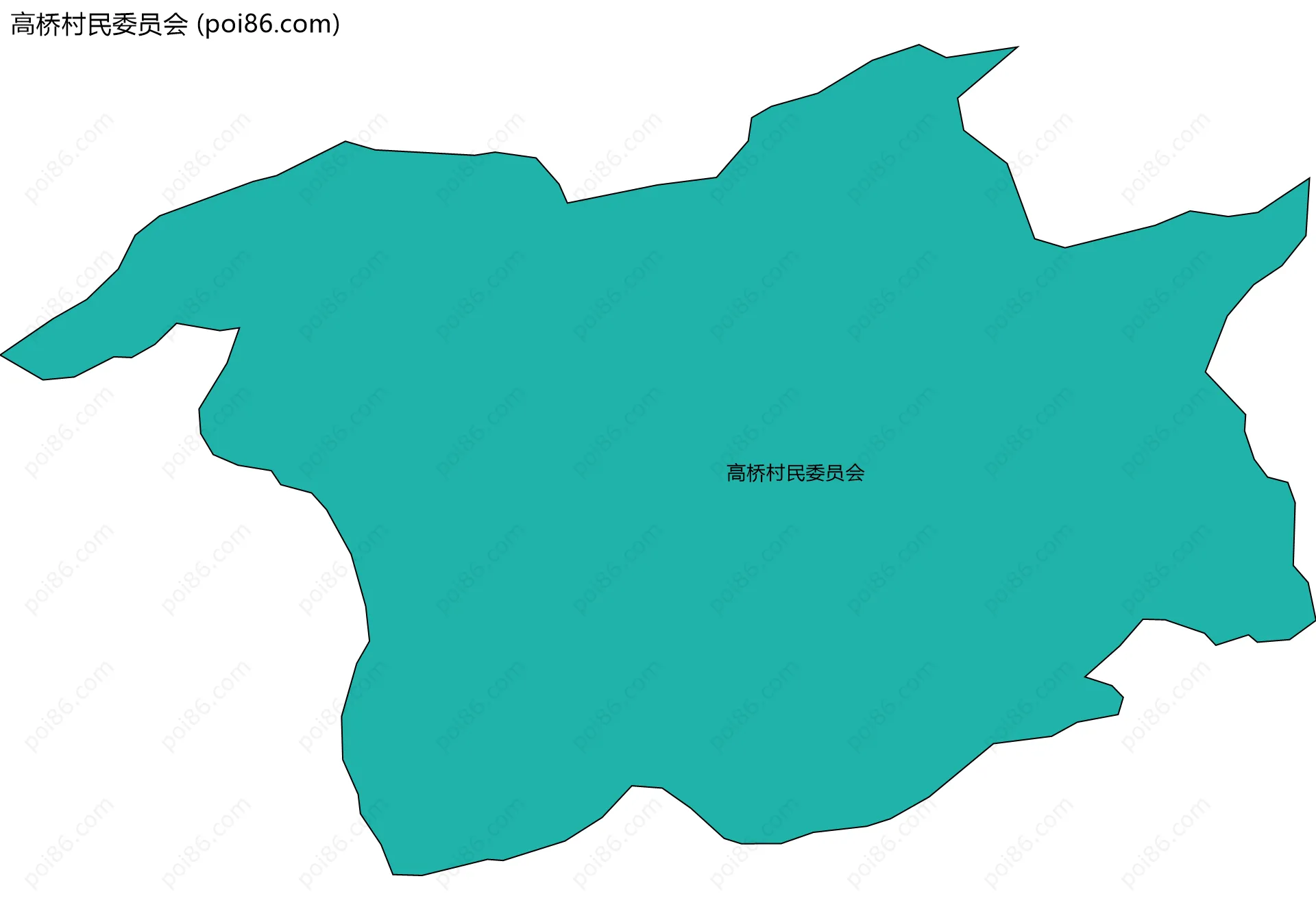 高桥村民委员会边界地图