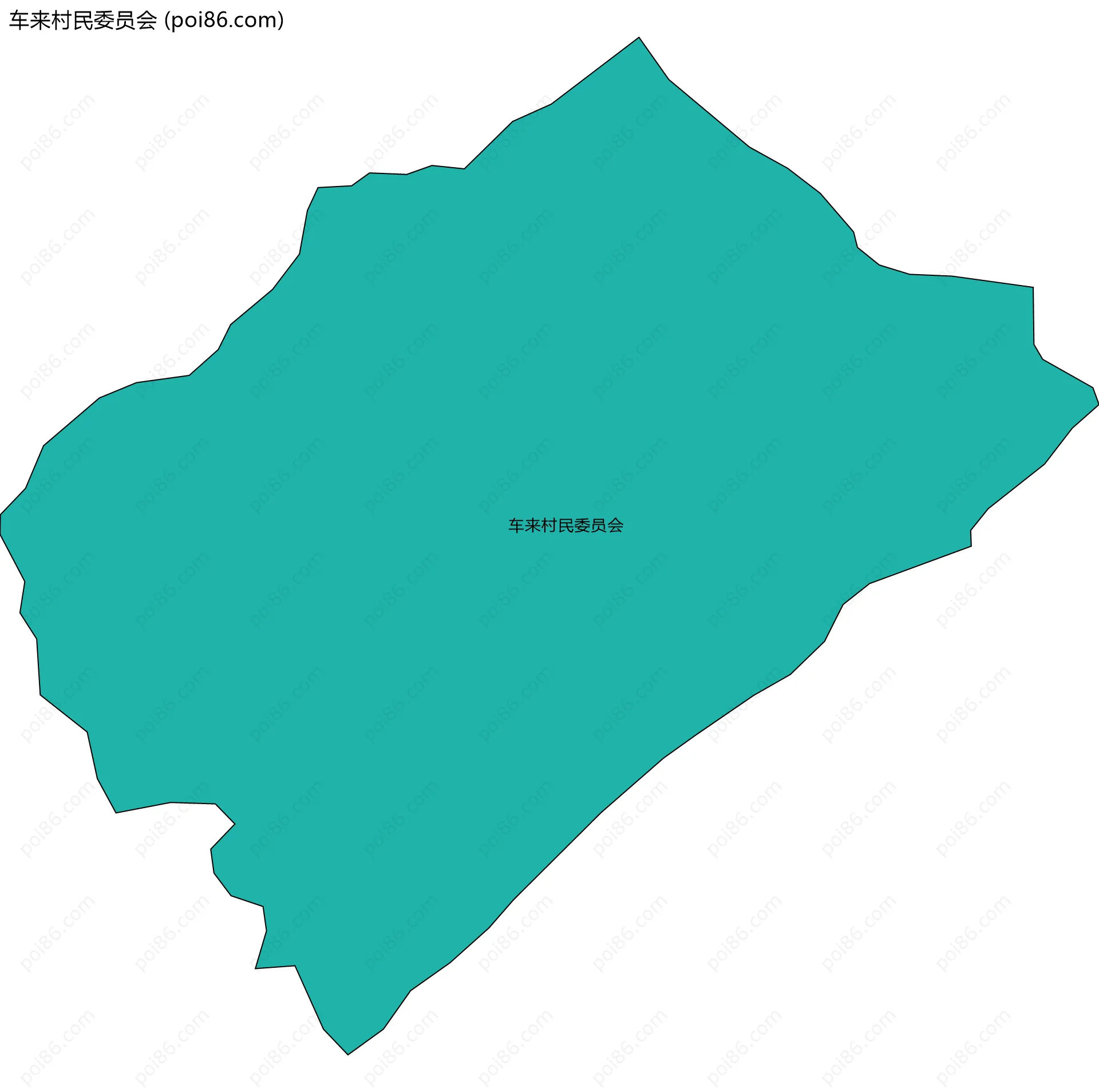 车来村民委员会边界地图