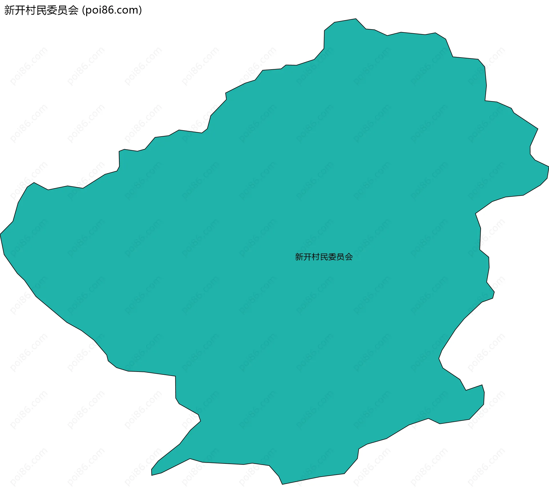 新开村民委员会边界地图