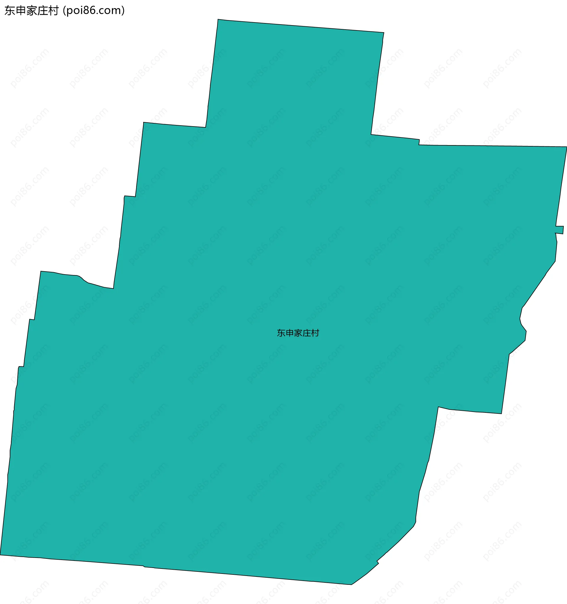 东申家庄村边界地图