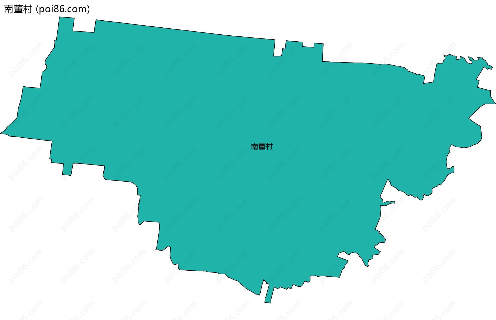 南董村边界地图