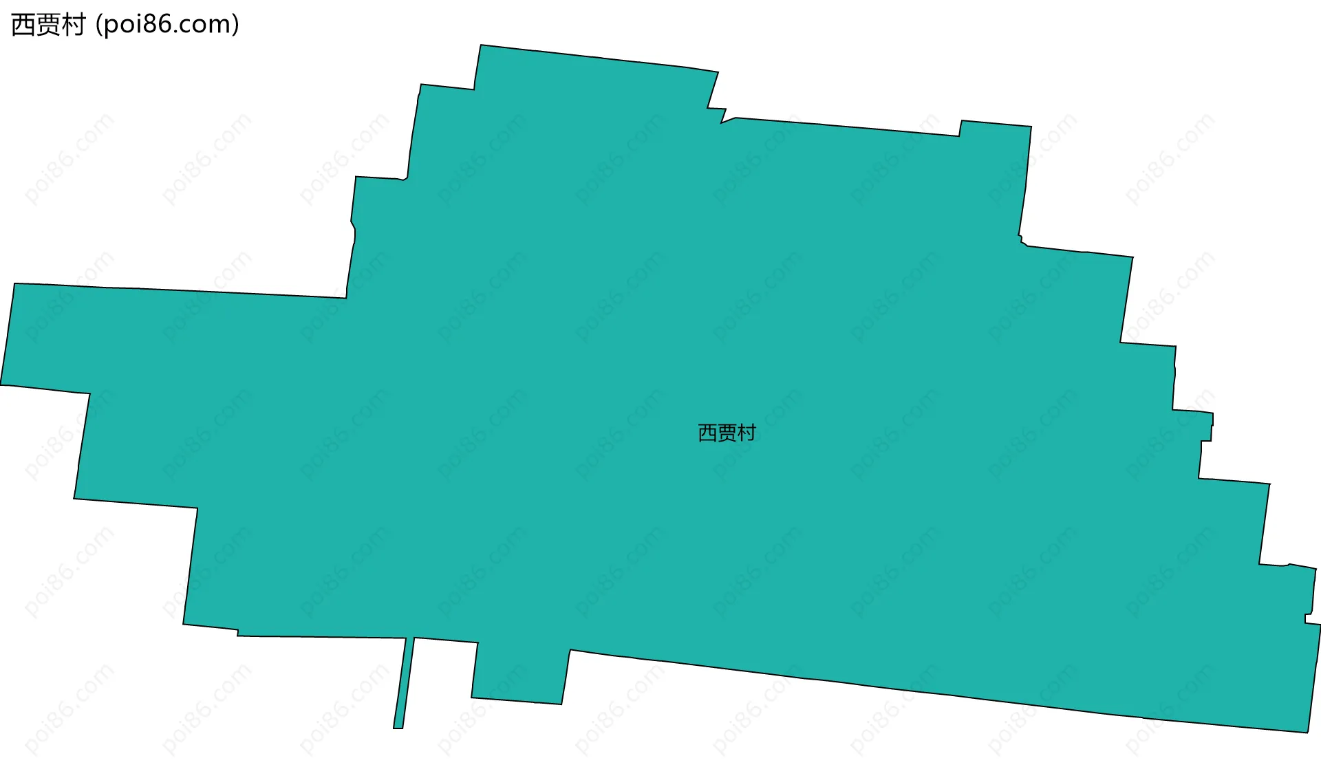 西贾村边界地图