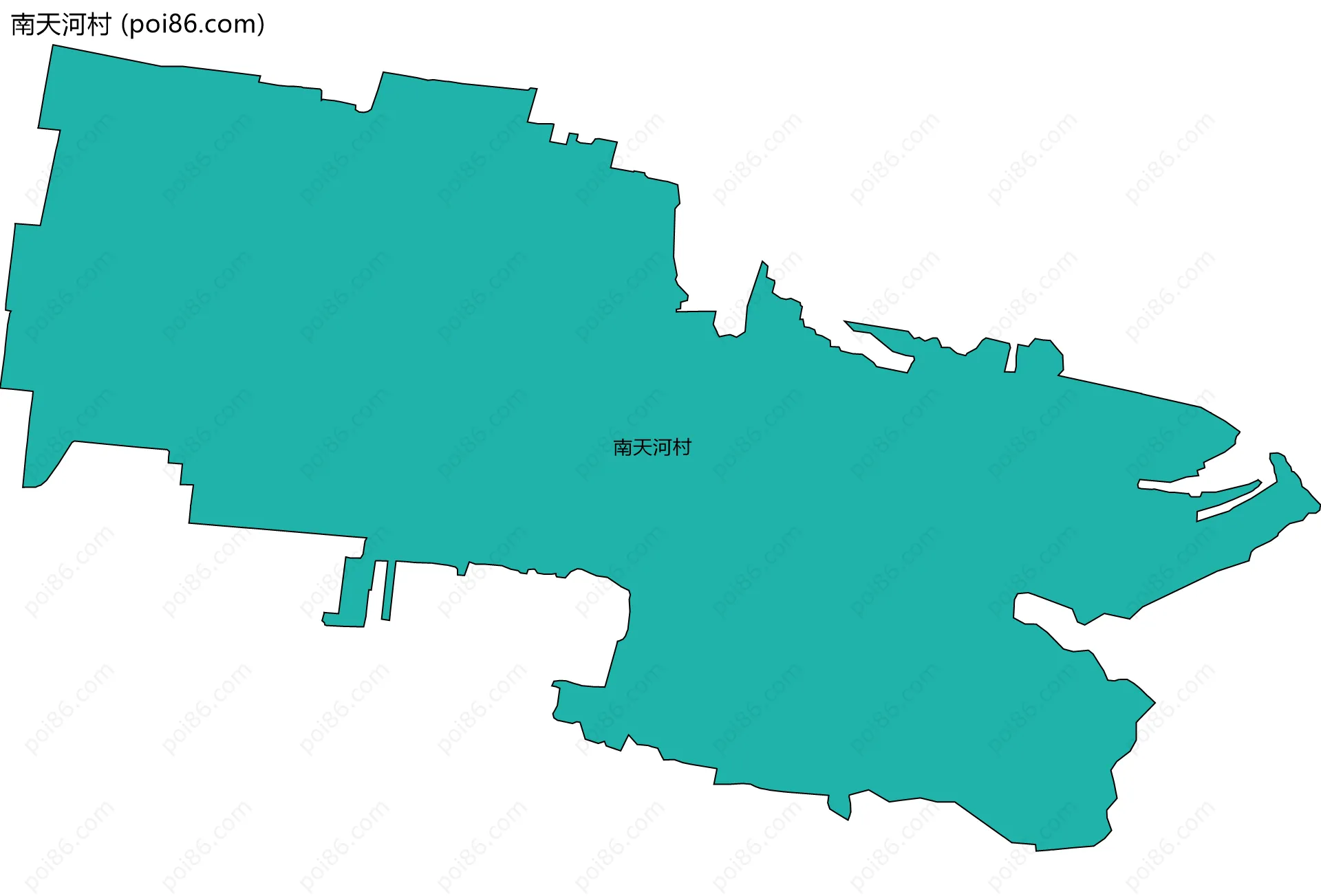 南天河村边界地图