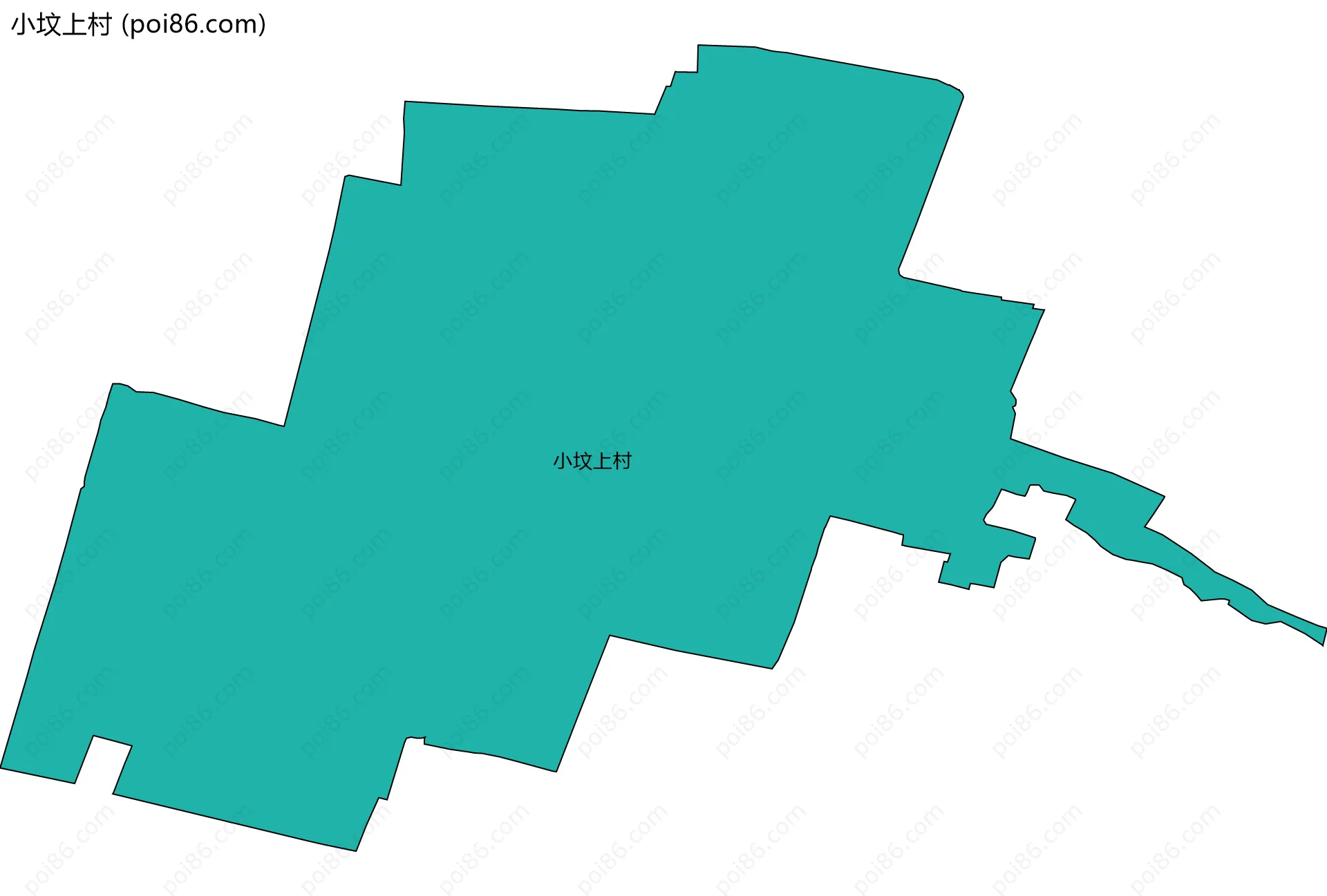 小坟上村边界地图
