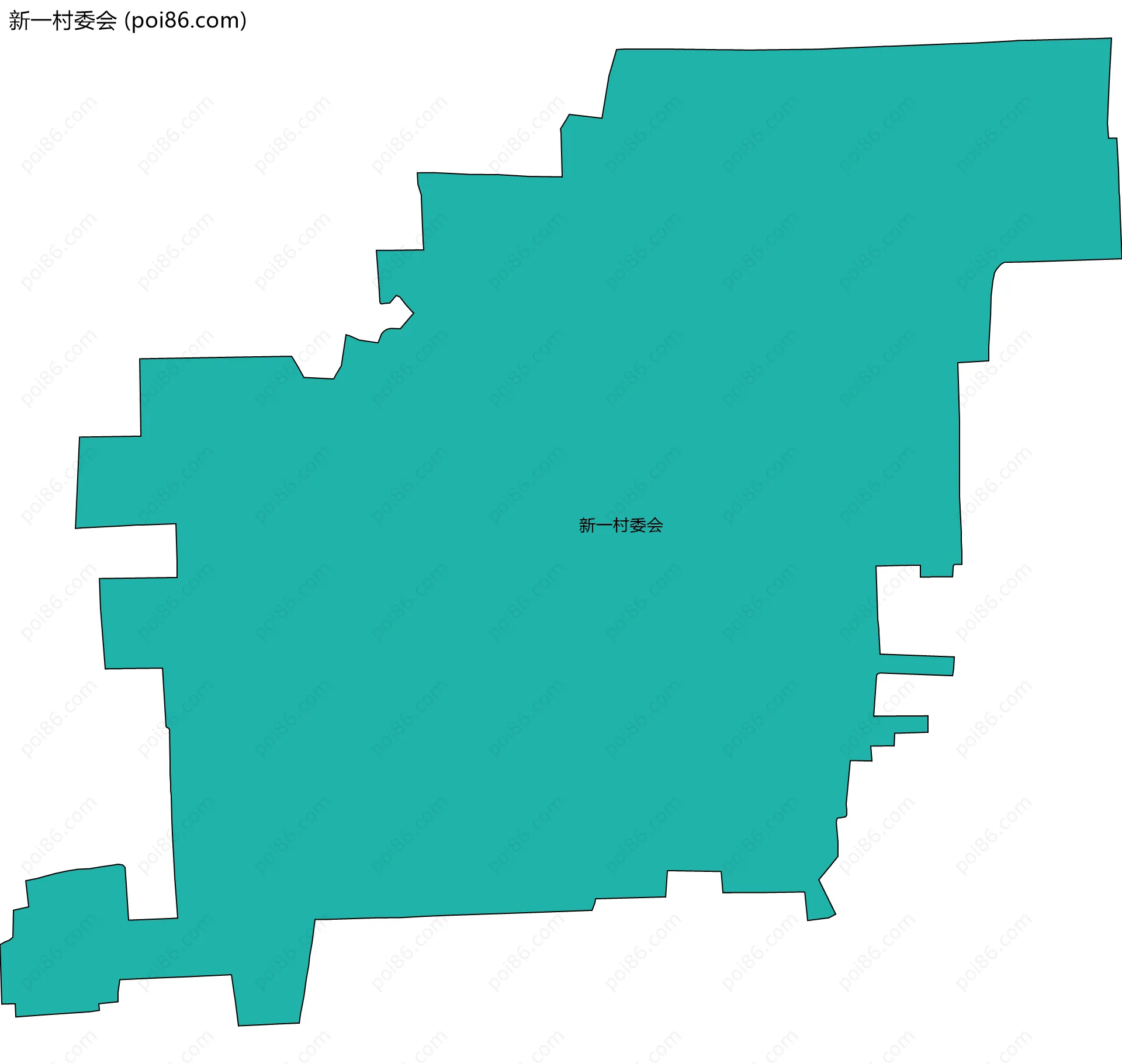 新一村委会边界地图