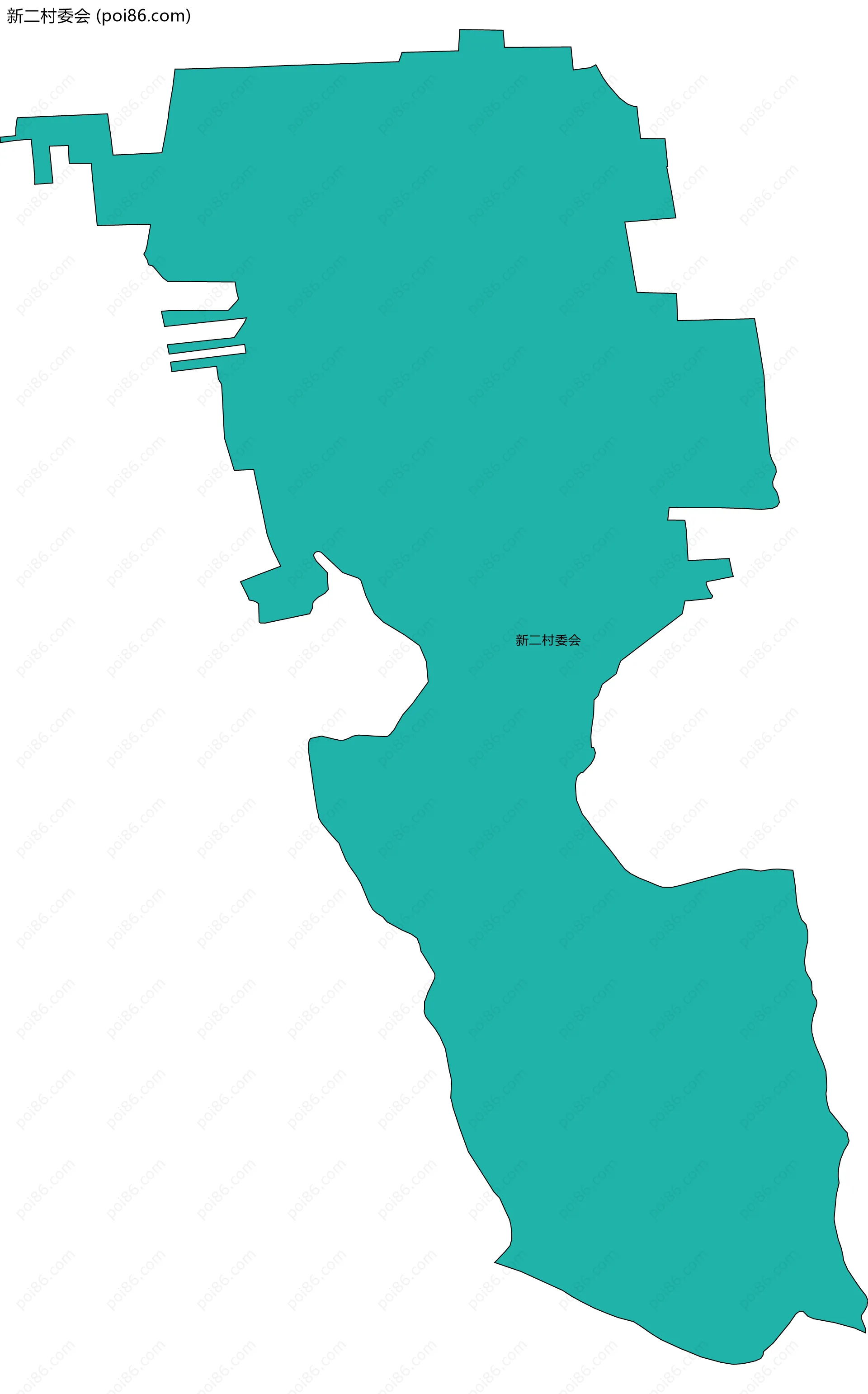 新二村委会边界地图