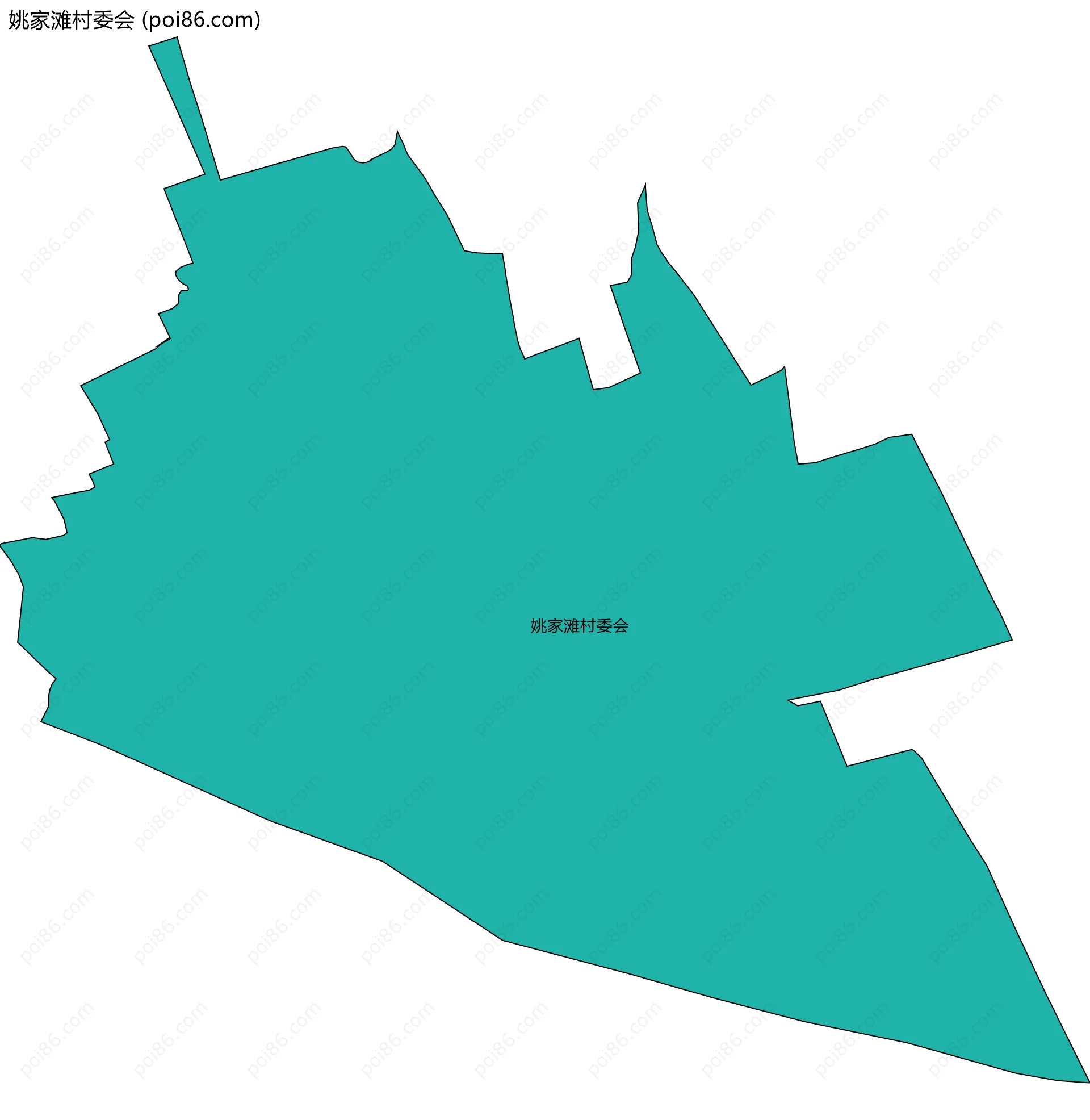 姚家滩村委会边界地图