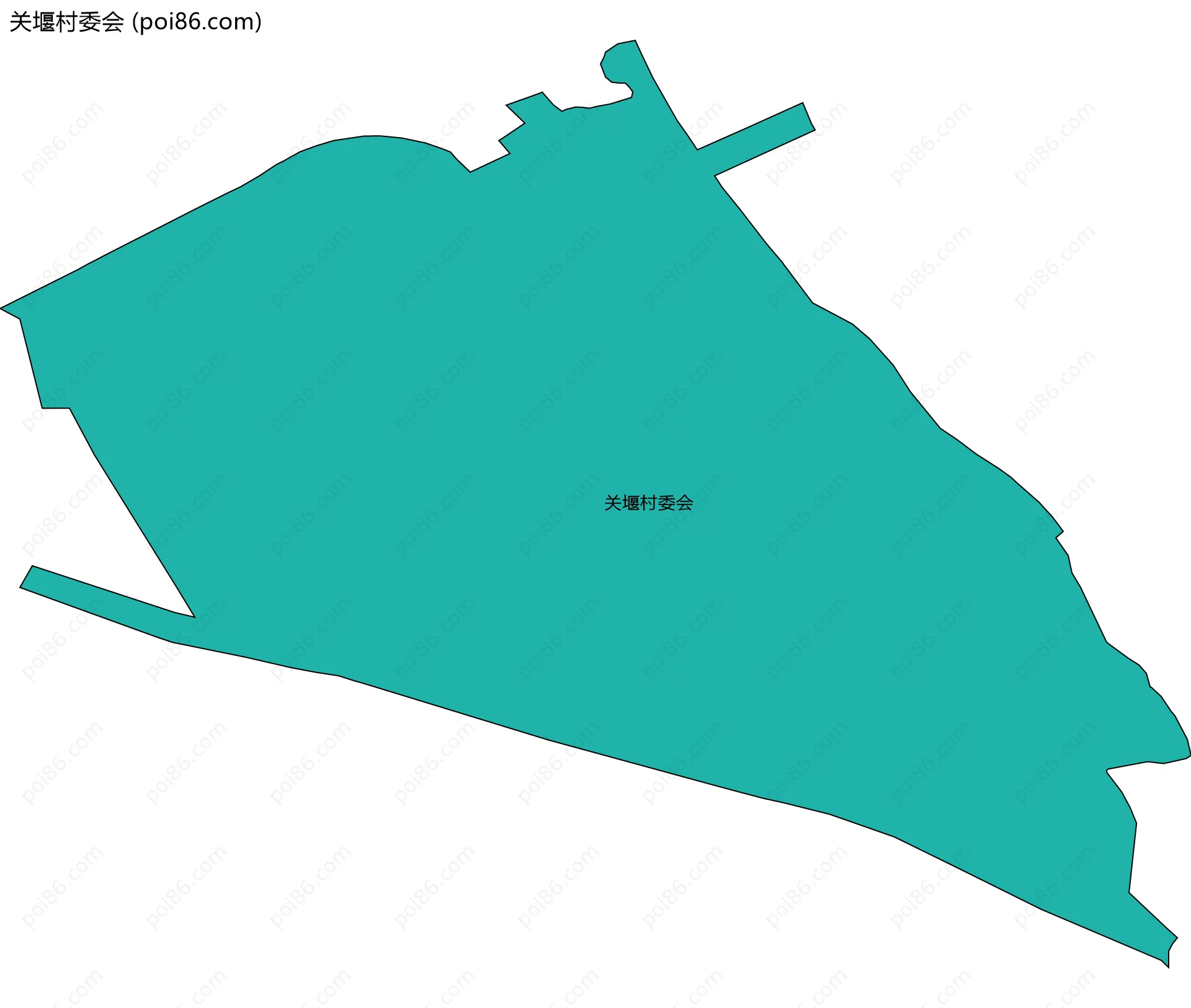 关堰村委会边界地图