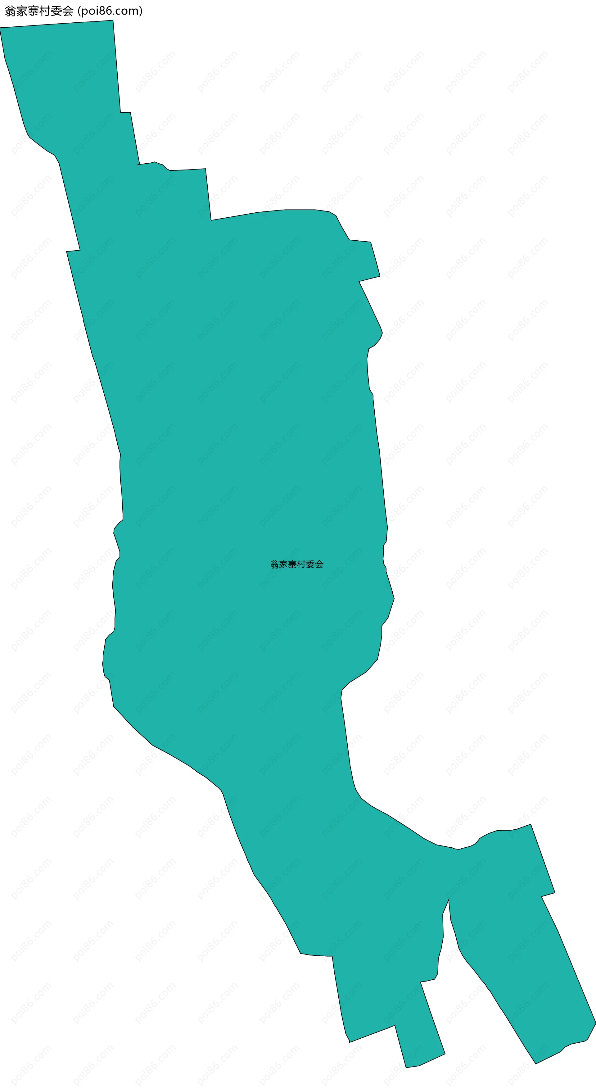 翁家寨村委会边界地图