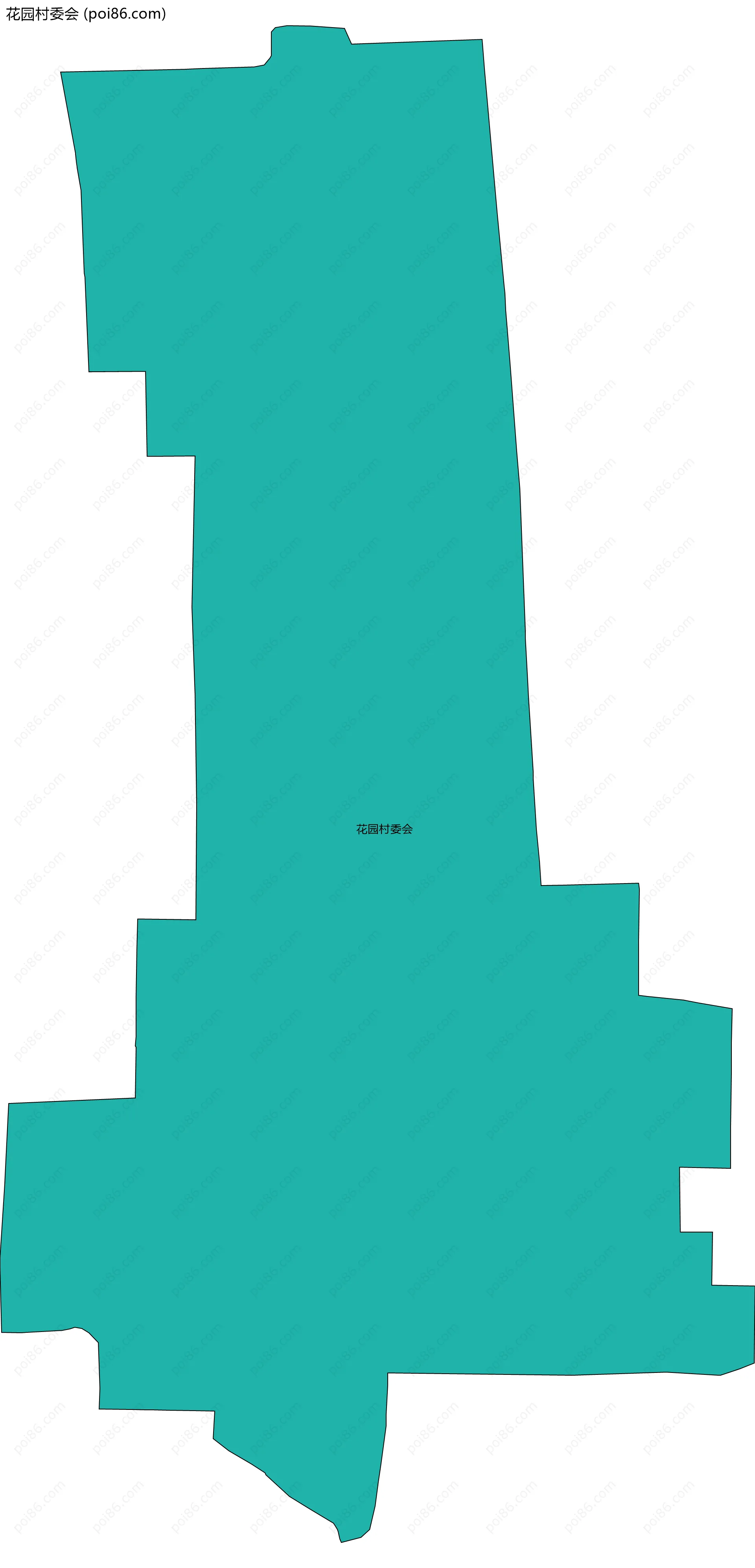 花园村委会边界地图