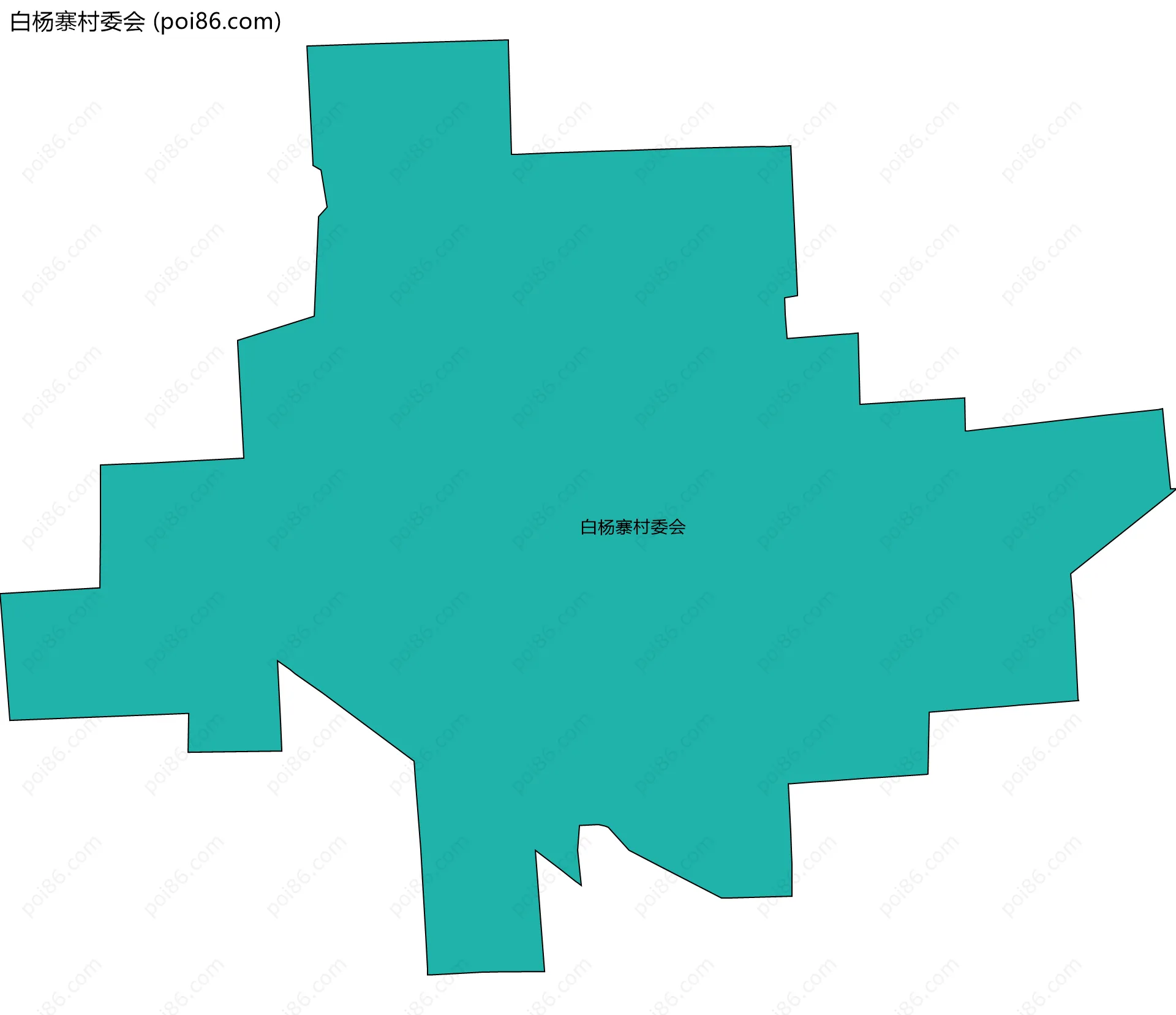 白杨寨村委会边界地图