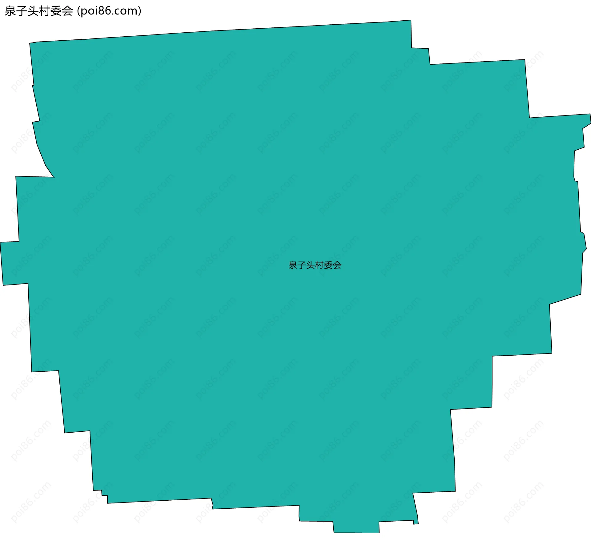 泉子头村委会边界地图