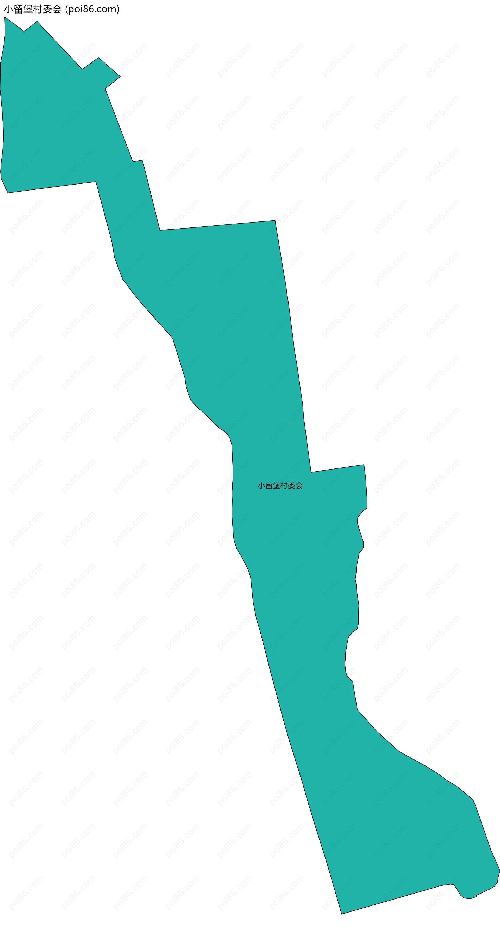 小留堡村委会边界地图