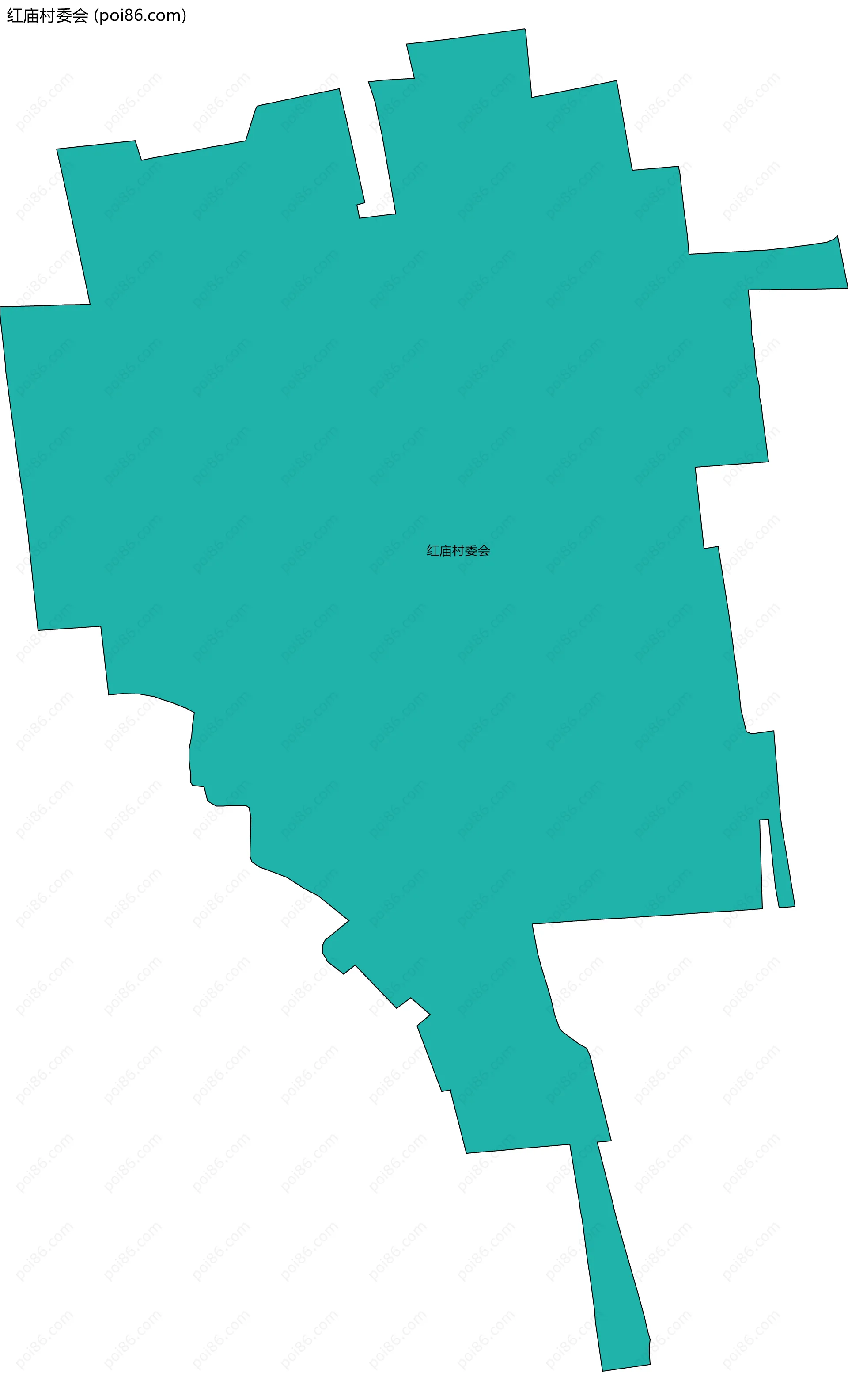 红庙村委会边界地图