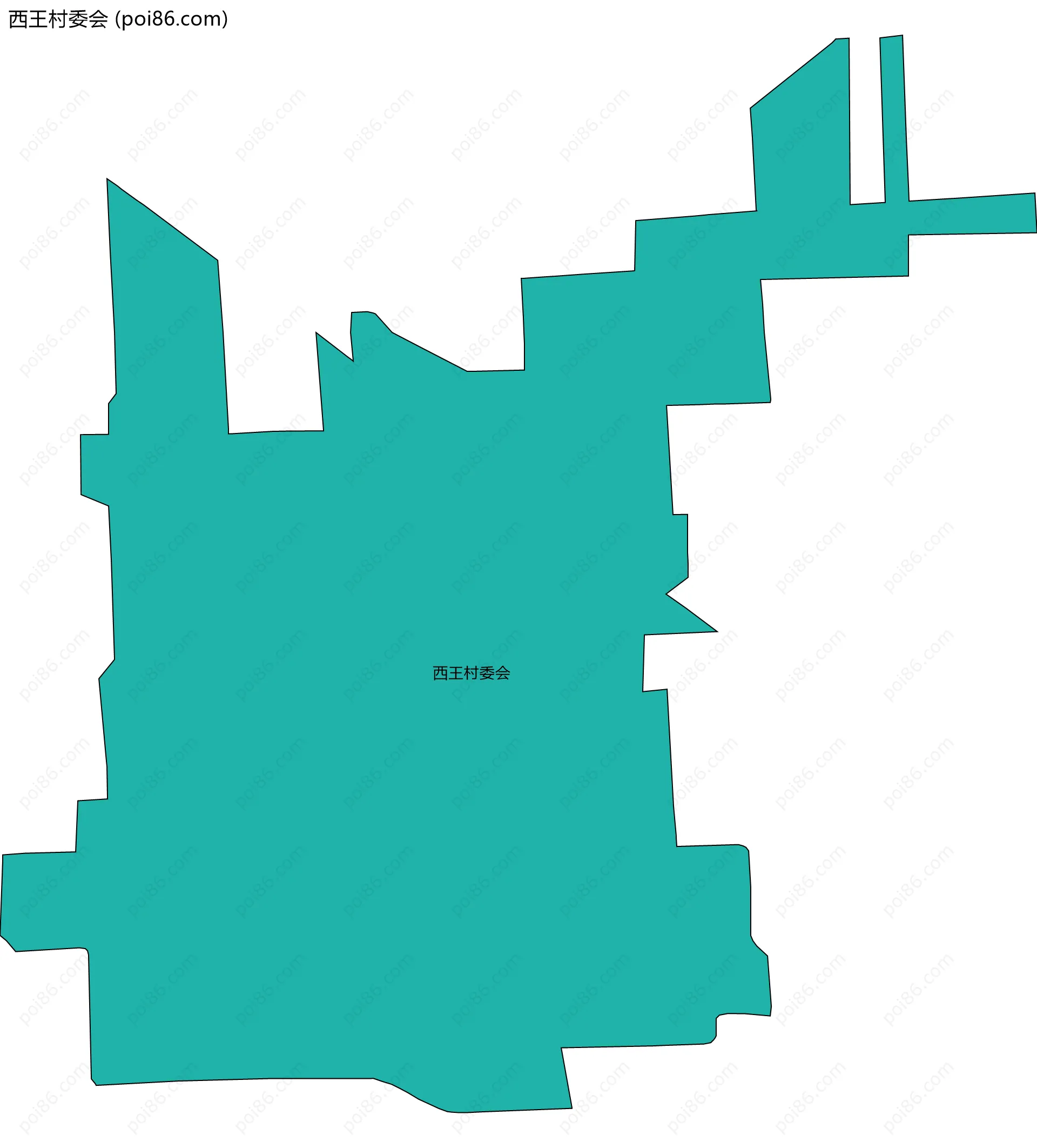 西王村委会边界地图
